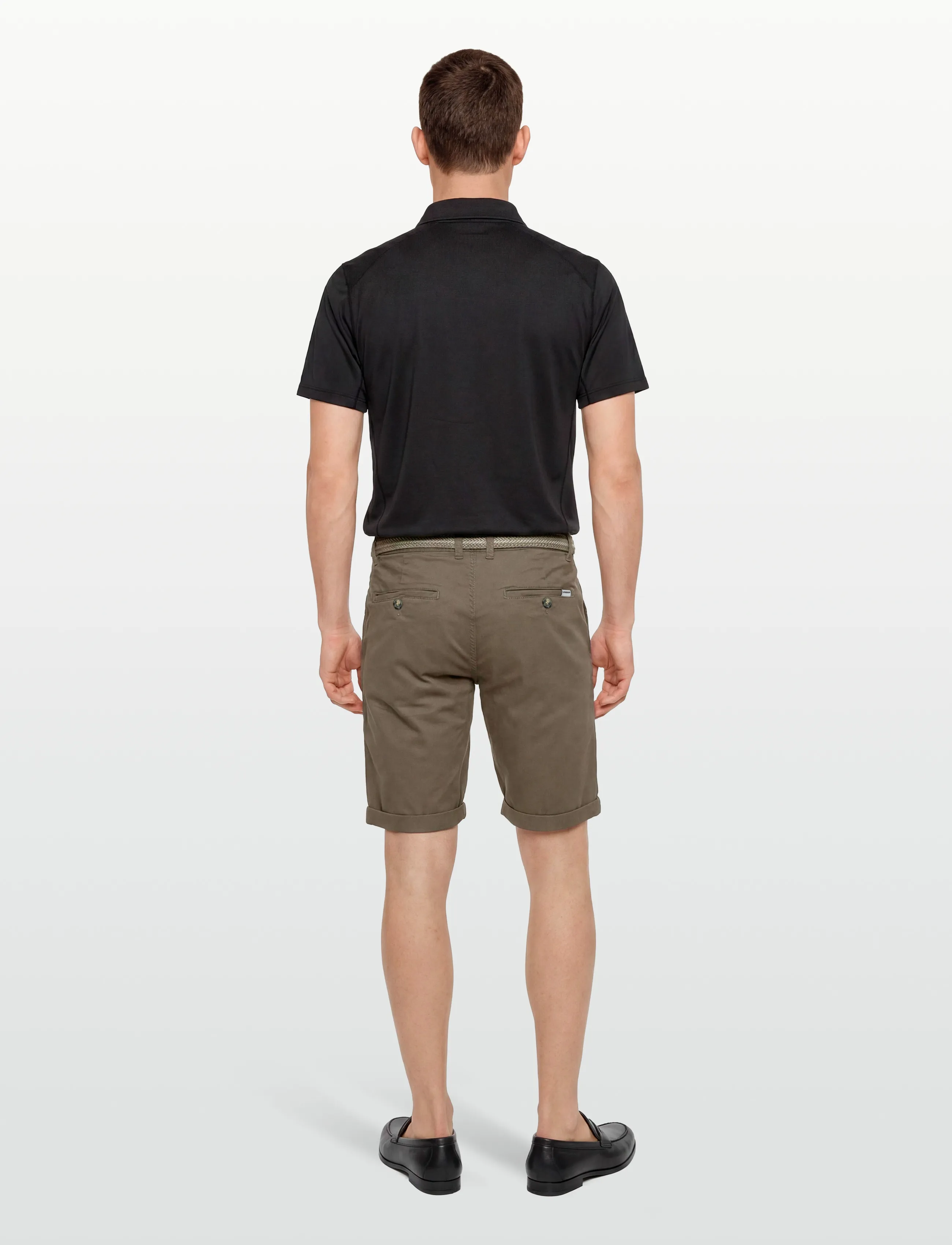 Lindbergh - Superflex chino shorts w?. belt - chinos shorts - deep stone - 4