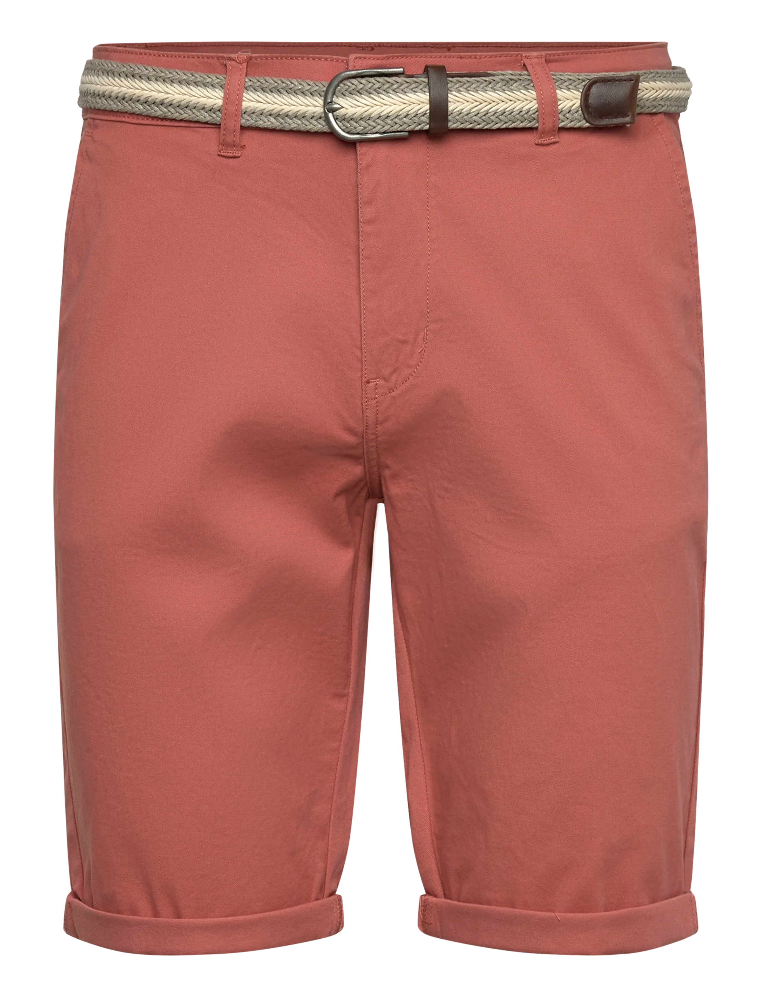 Lindbergh Superflex chino shorts w?. belt - Clothing - DK CORAL / coral