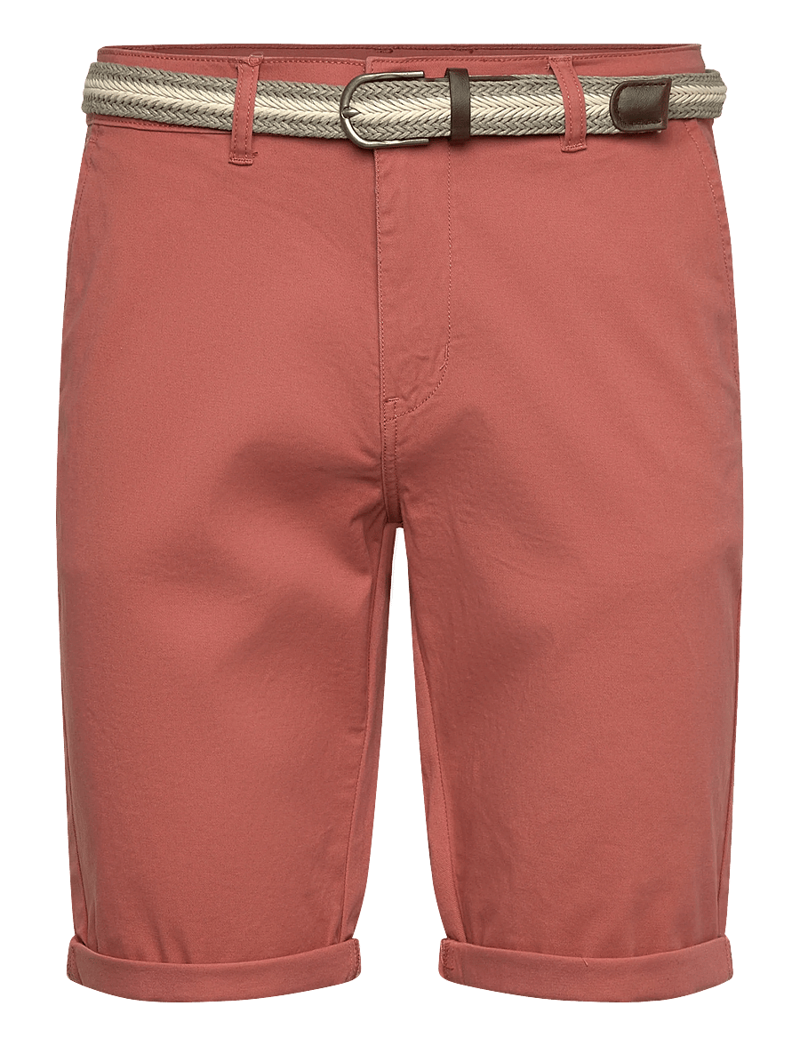 Lindbergh - Superflex chino shorts w?. belt - chino lühikesed püksid - dk coral - 1