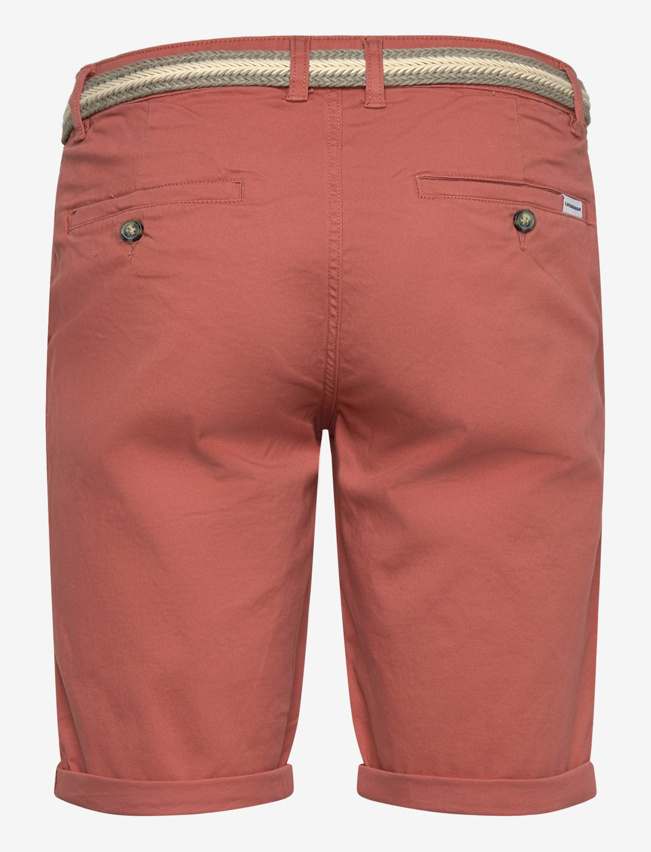 Lindbergh - Superflex chino shorts w?. belt - chinos shorts - dk coral - 1