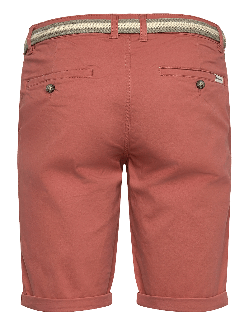 Lindbergh - Superflex chino shorts w?. belt - chinos shorts - dk coral - 1