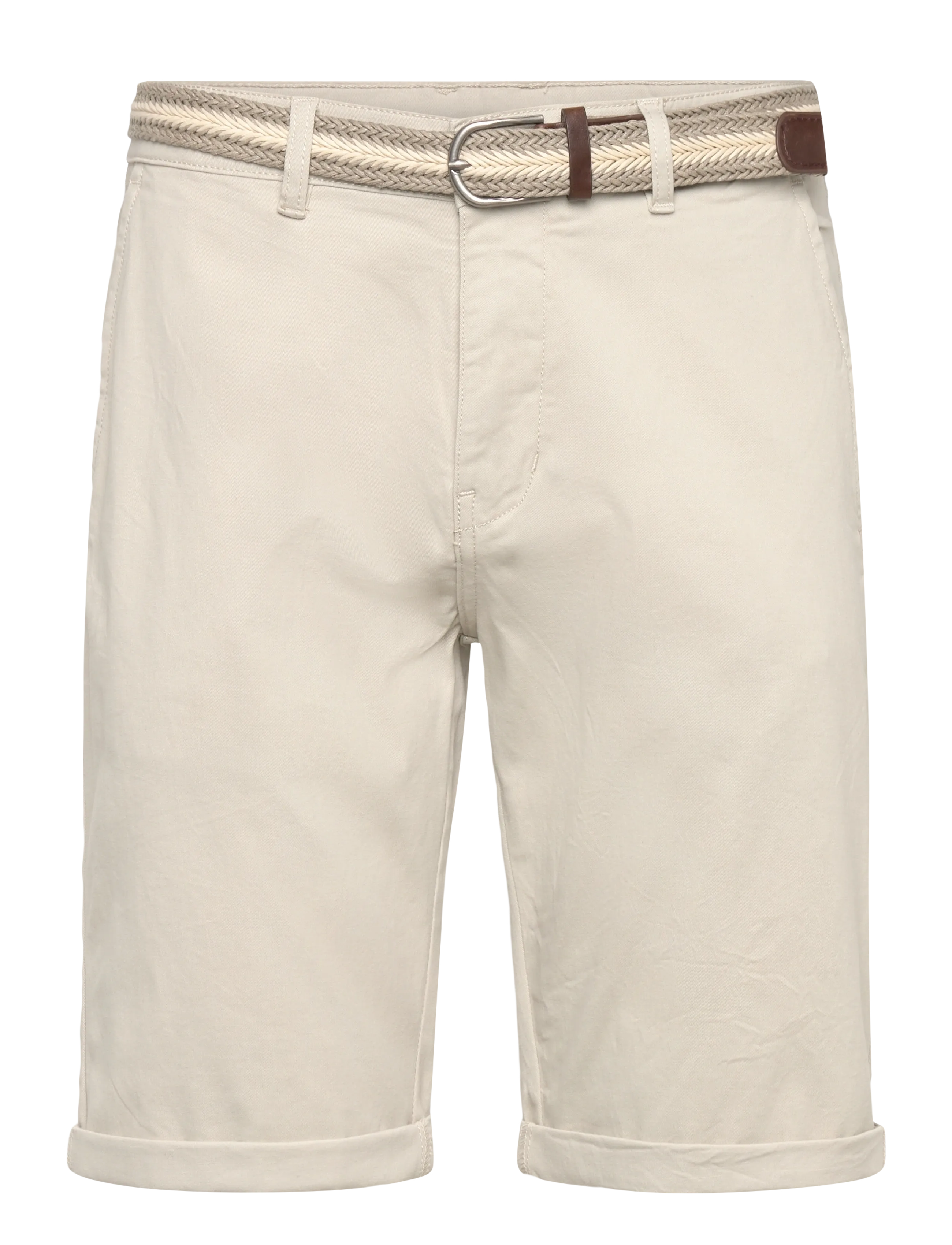 Lindbergh Superflex chino shorts w?. belt - Szorty - ECRU / cream
