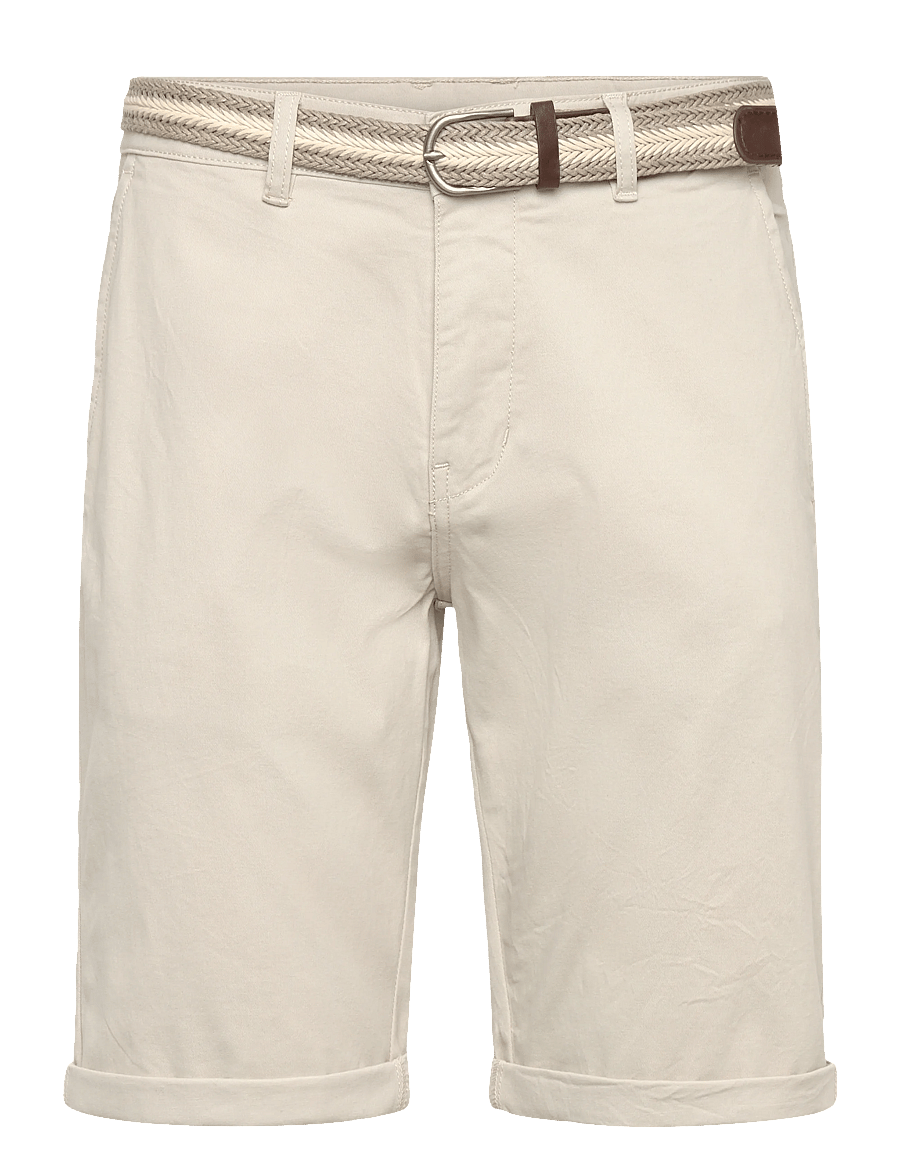 Lindbergh - Superflex chino shorts w?. belt - chinos shorts - ecru - 1