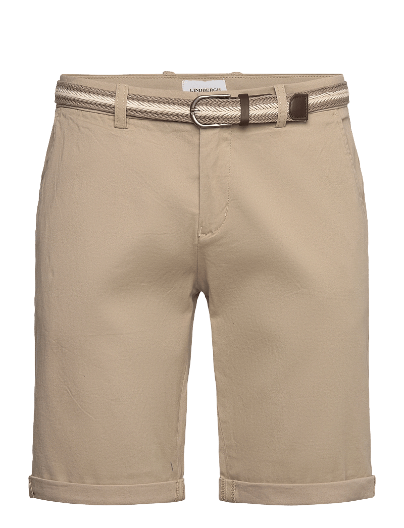 Lindbergh - Superflex chino shorts w?. belt - chinos shorts - sand - 0