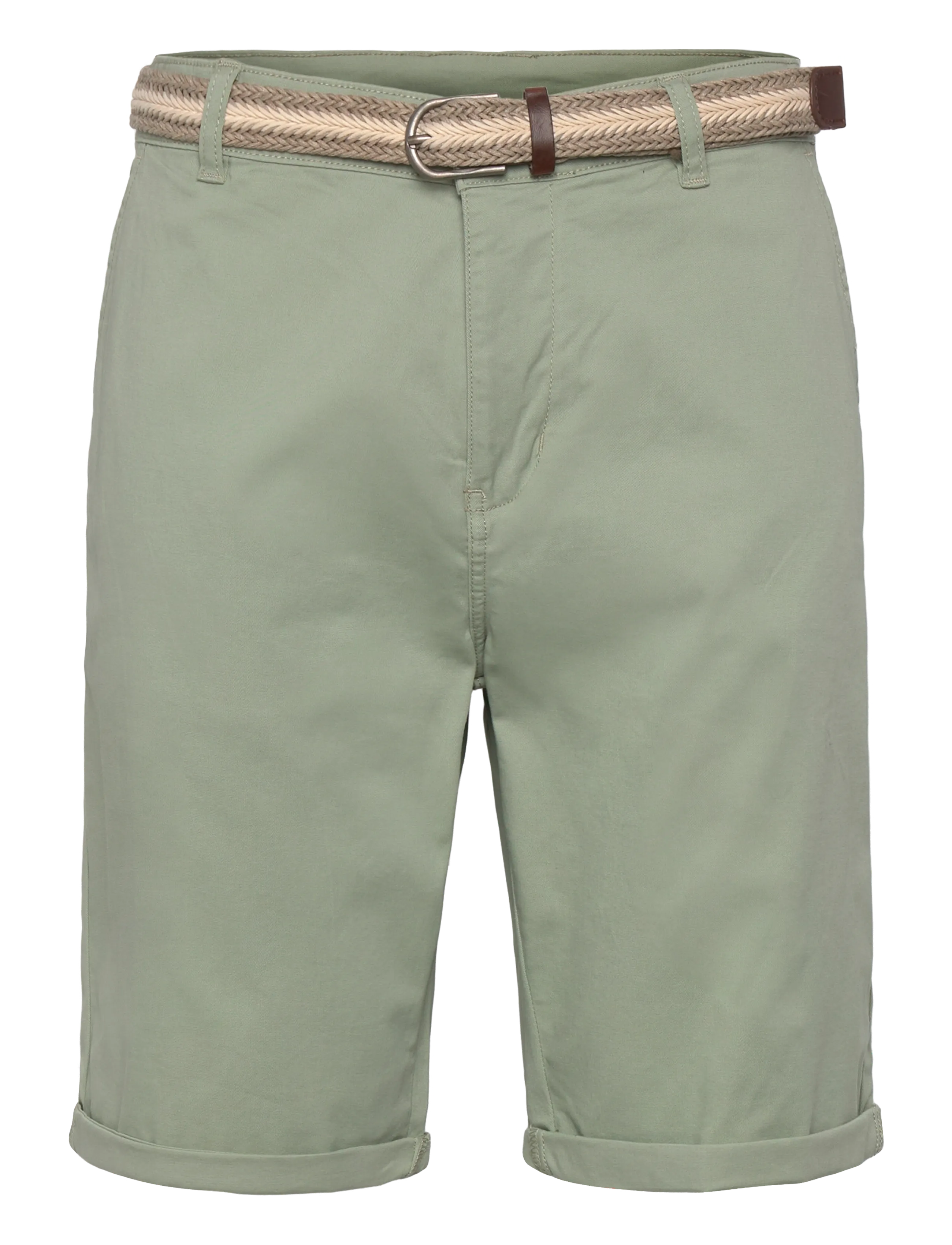 Lindbergh Superflex chino shorts w?. belt - Shorts - SOFT GREEN / green