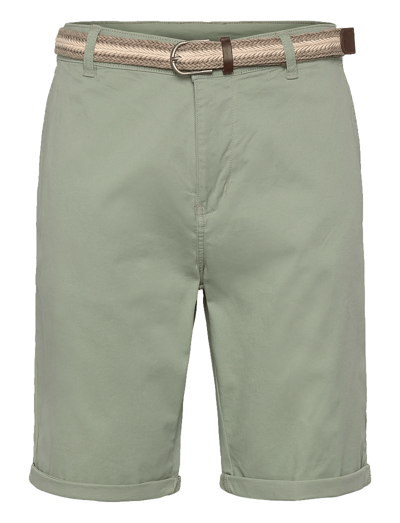 Lindbergh - Superflex chino shorts w?. belt - chinos shorts - soft green - 0