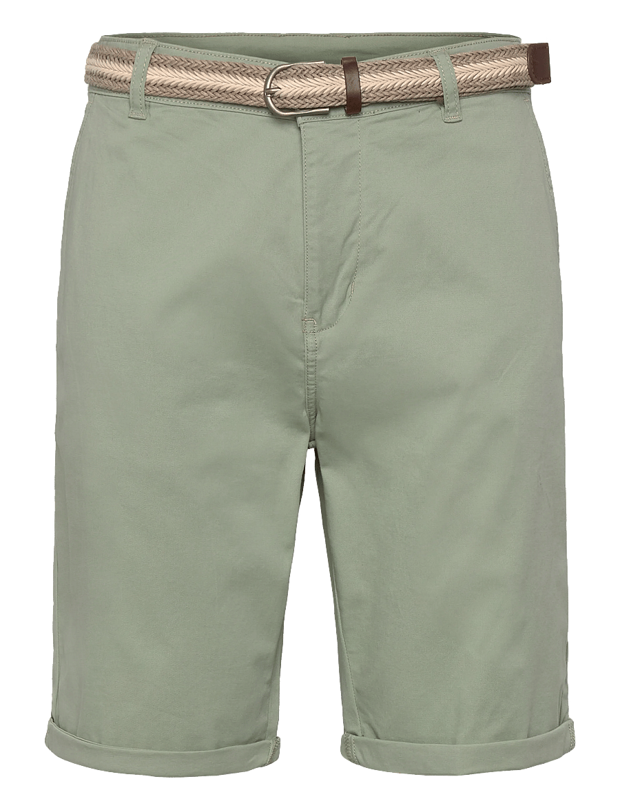 Lindbergh - Superflex chino shorts w?. belt - chinos shorts - soft green - 0
