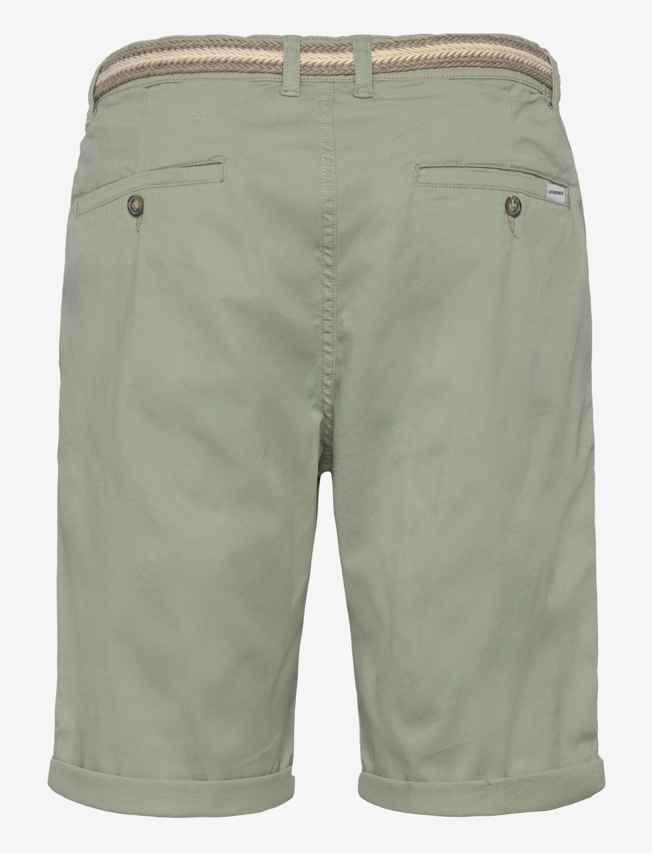 Lindbergh - Superflex chino shorts w?. belt - chinos shorts - soft green - 1