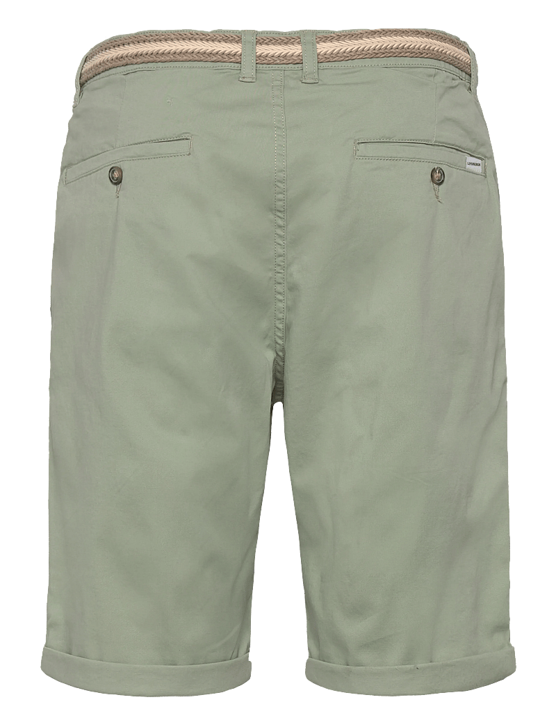 Lindbergh - Superflex chino shorts w?. belt - chinos shorts - soft green - 1