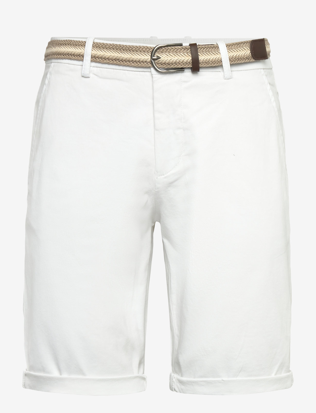 Lindbergh - Superflex chino shorts w?. belt - chinos shorts - white - 1