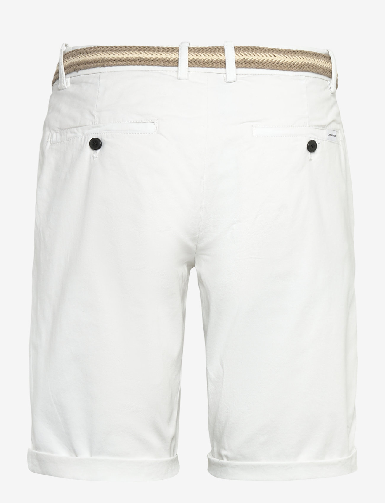 Lindbergh - Superflex chino shorts w?. belt - chinos shorts - white - 2