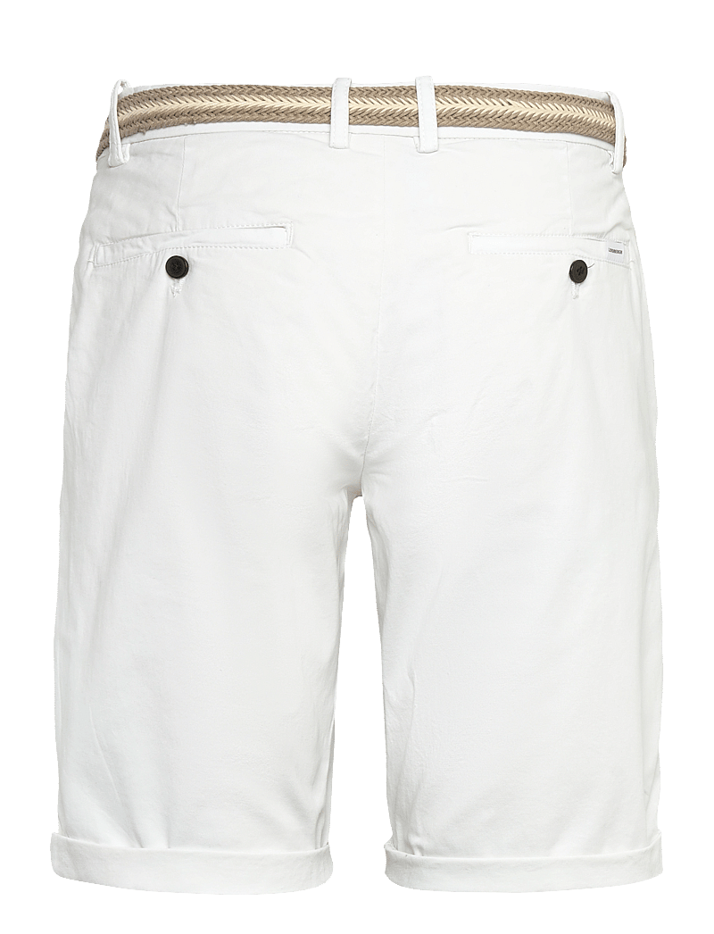 Lindbergh - Superflex chino shorts w?. belt - chinos shorts - white - 2