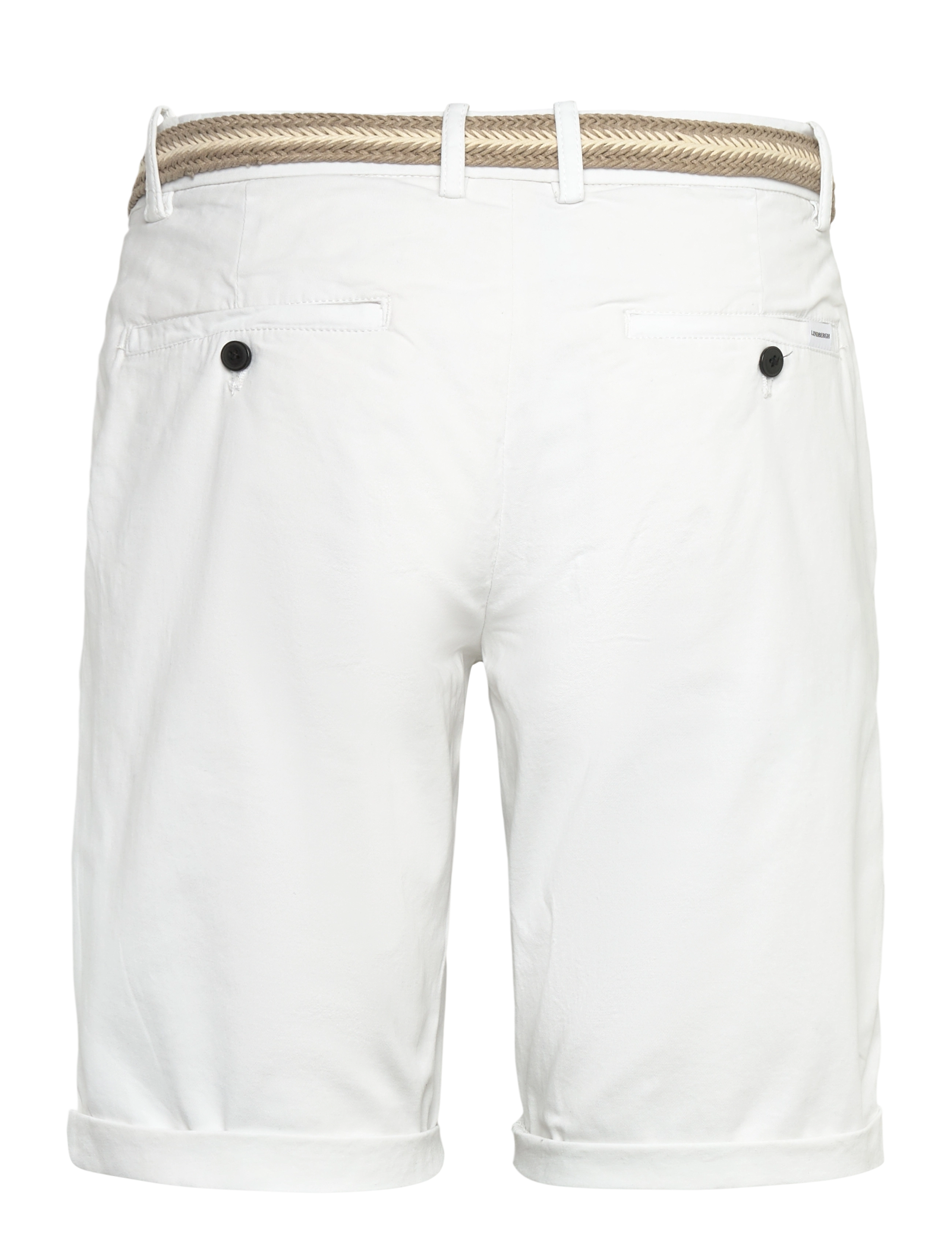 Lindbergh - Superflex chino shorts w?. belt - short chino - white - 2