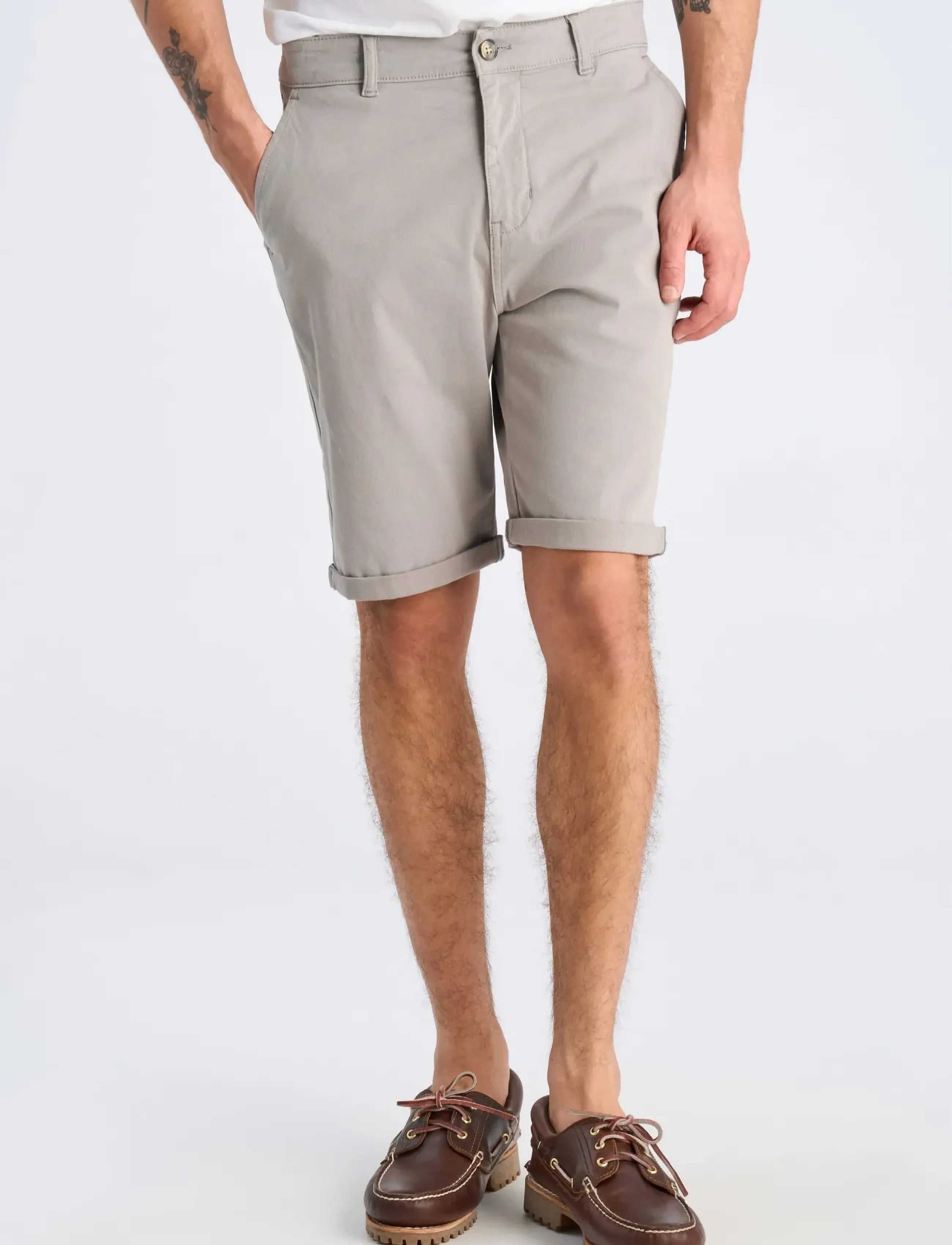 Lindbergh - Superflex chino shorts - chinos shorts - deep grey - 3