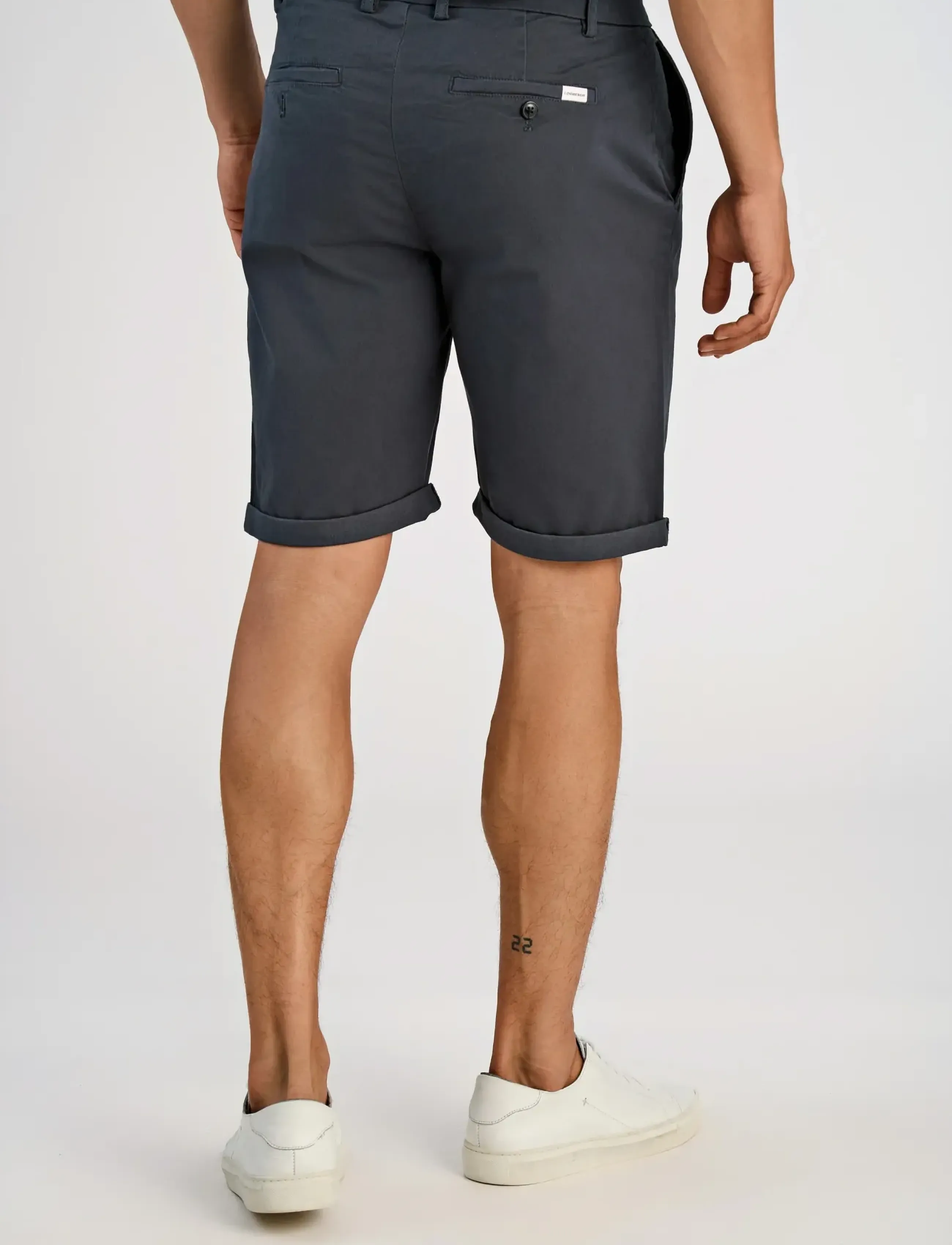 Lindbergh - Superflex chino shorts - män - dk blue - 4