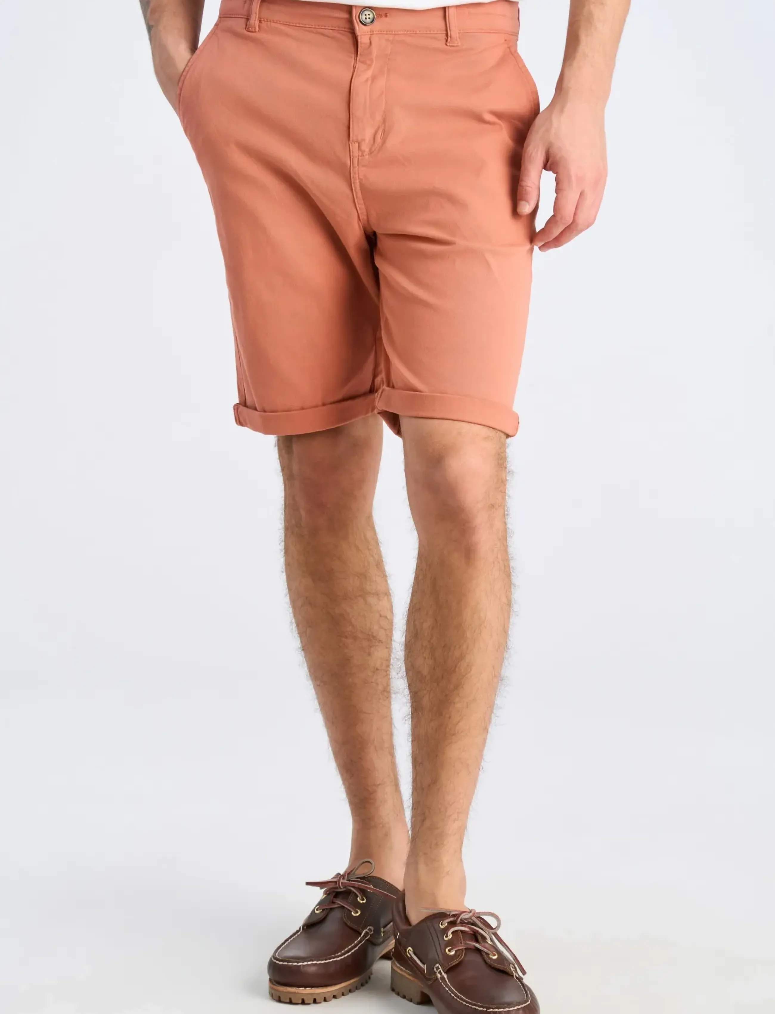 Lindbergh - Superflex chino shorts - chinos shorts - dk coral - 3