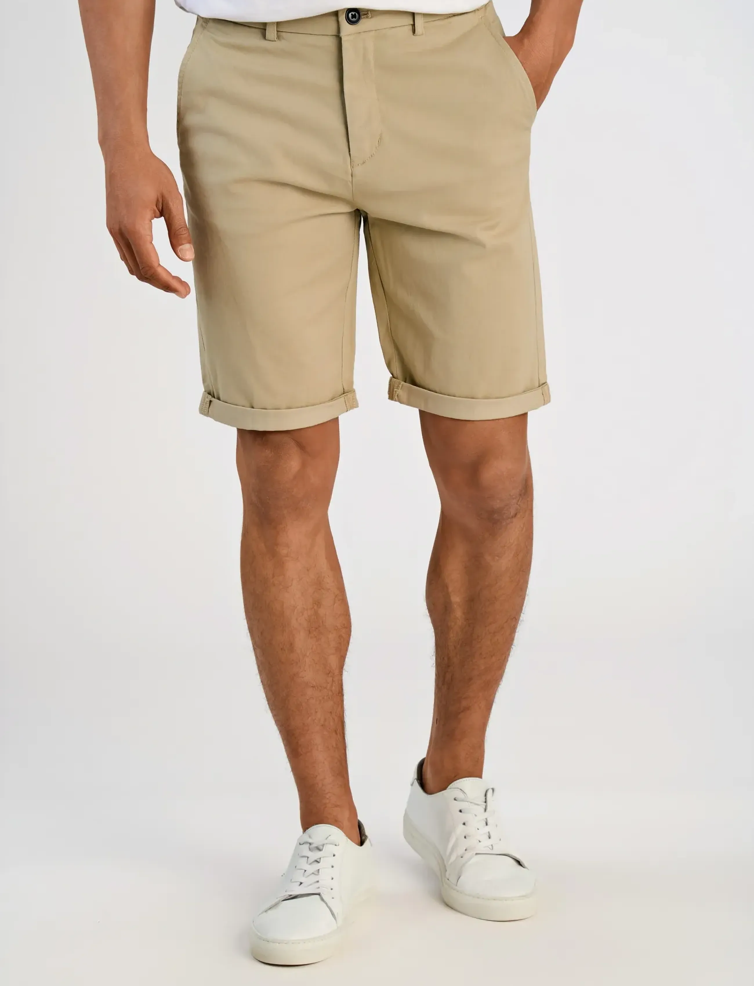 Lindbergh - Superflex chino shorts - chinos shorts - sand - 3