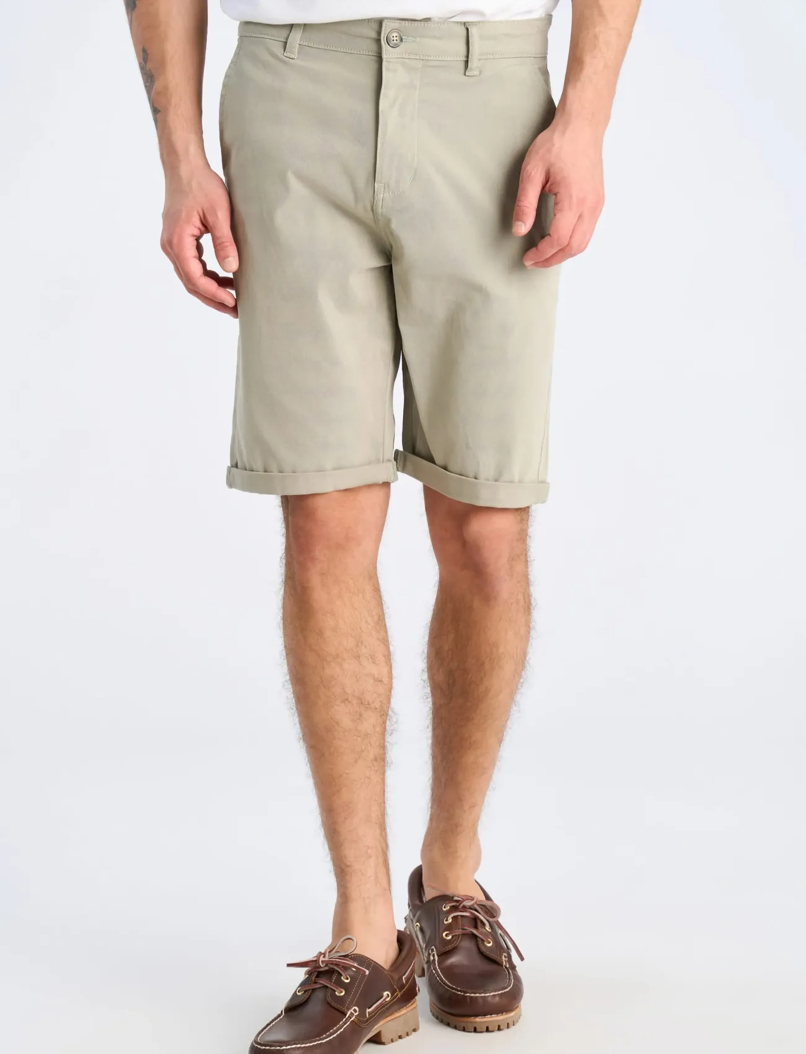 Lindbergh - Superflex chino shorts - chinos shorts - soft green - 3