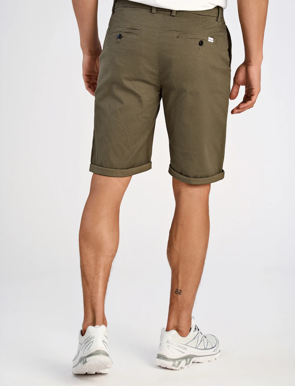 Lindbergh - Superflex AOP chino shorts - chinos shorts - dk army - 3