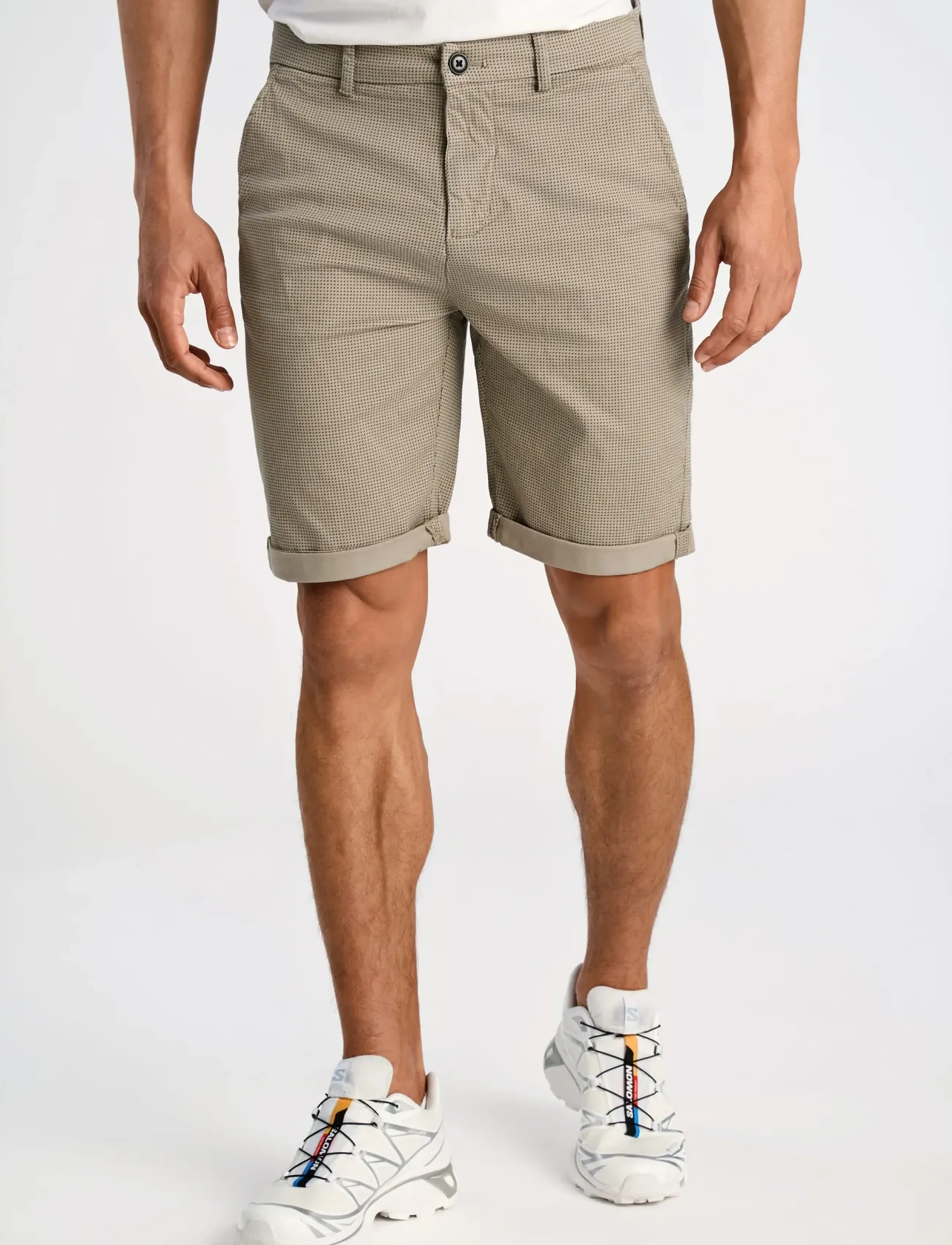 Lindbergh - Superflex AOP chino shorts - chino-shortsit - stone - 3