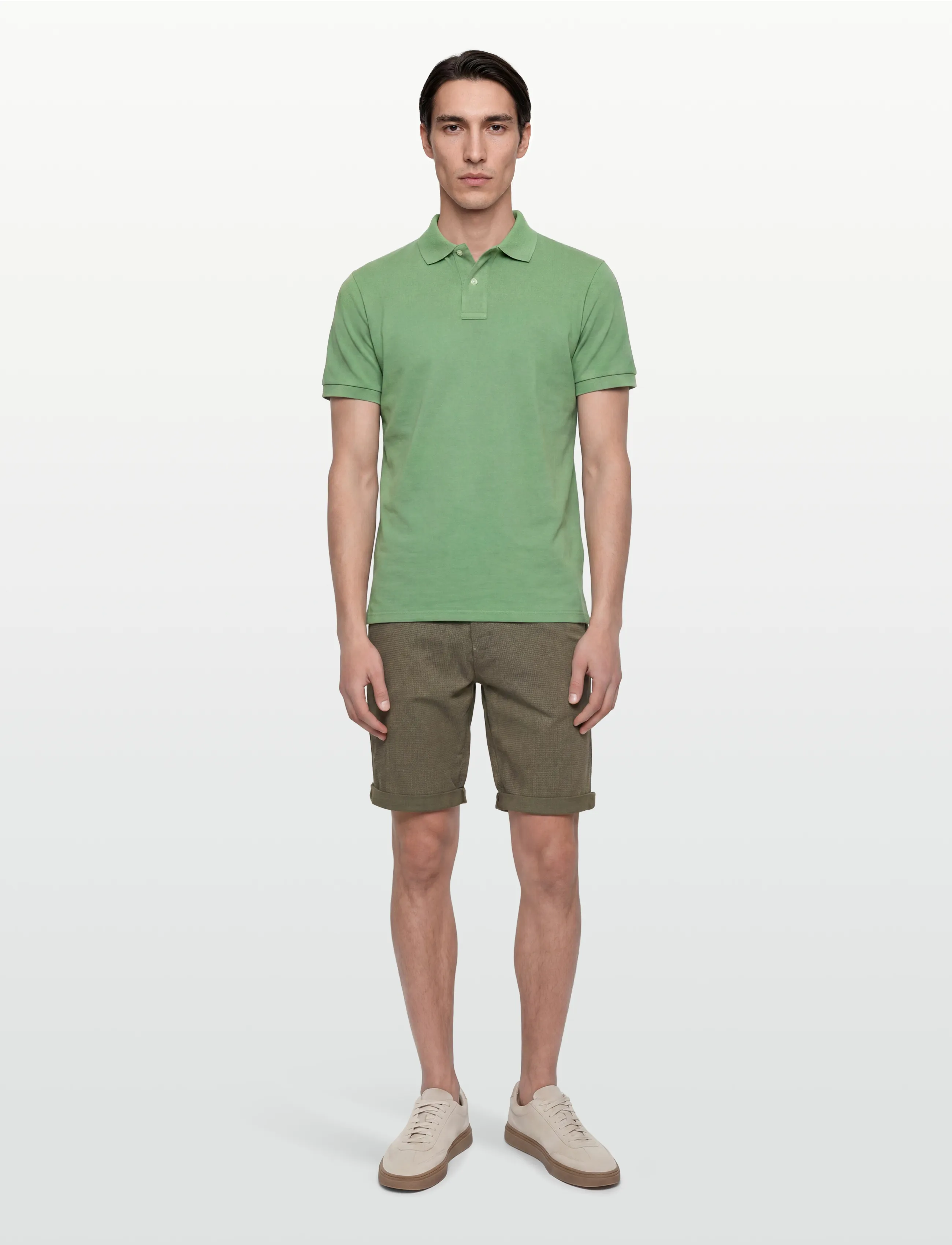 Lindbergh - AOP Superflex chino shorts - chinos shorts - army - 0