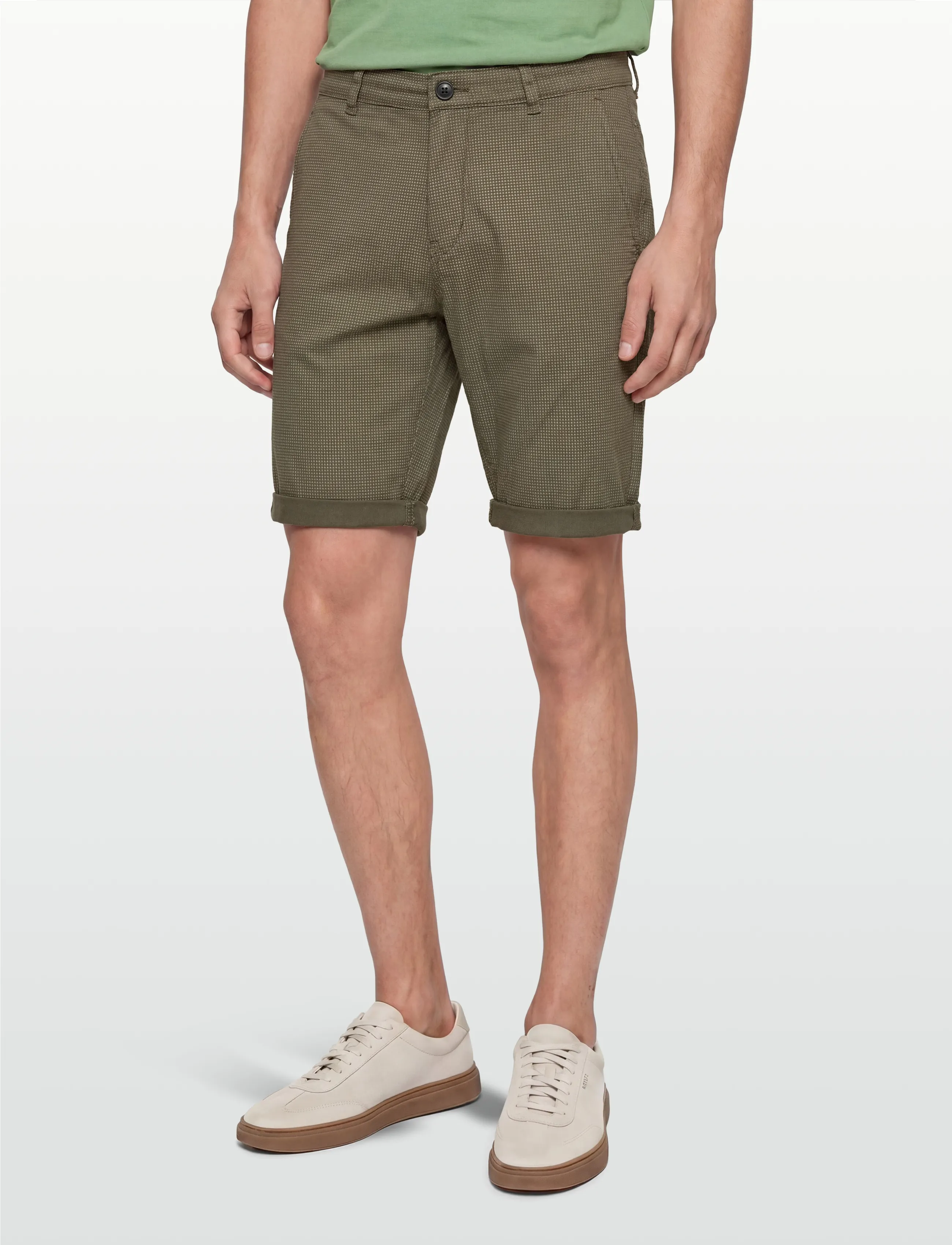 Lindbergh - AOP Superflex chino shorts - chinos shorts - army - 3