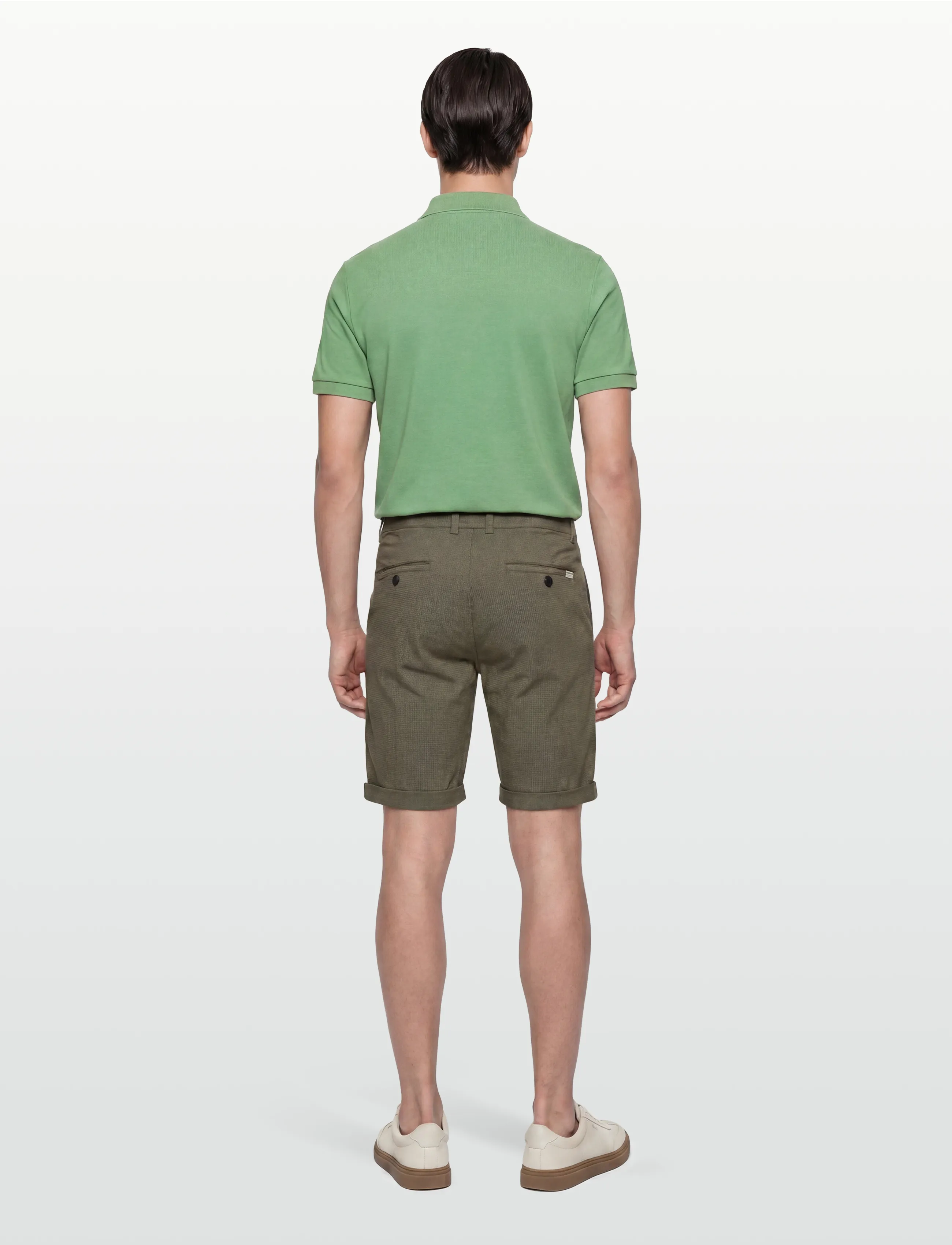 Lindbergh - AOP Superflex chino shorts - chinos shorts - army - 4