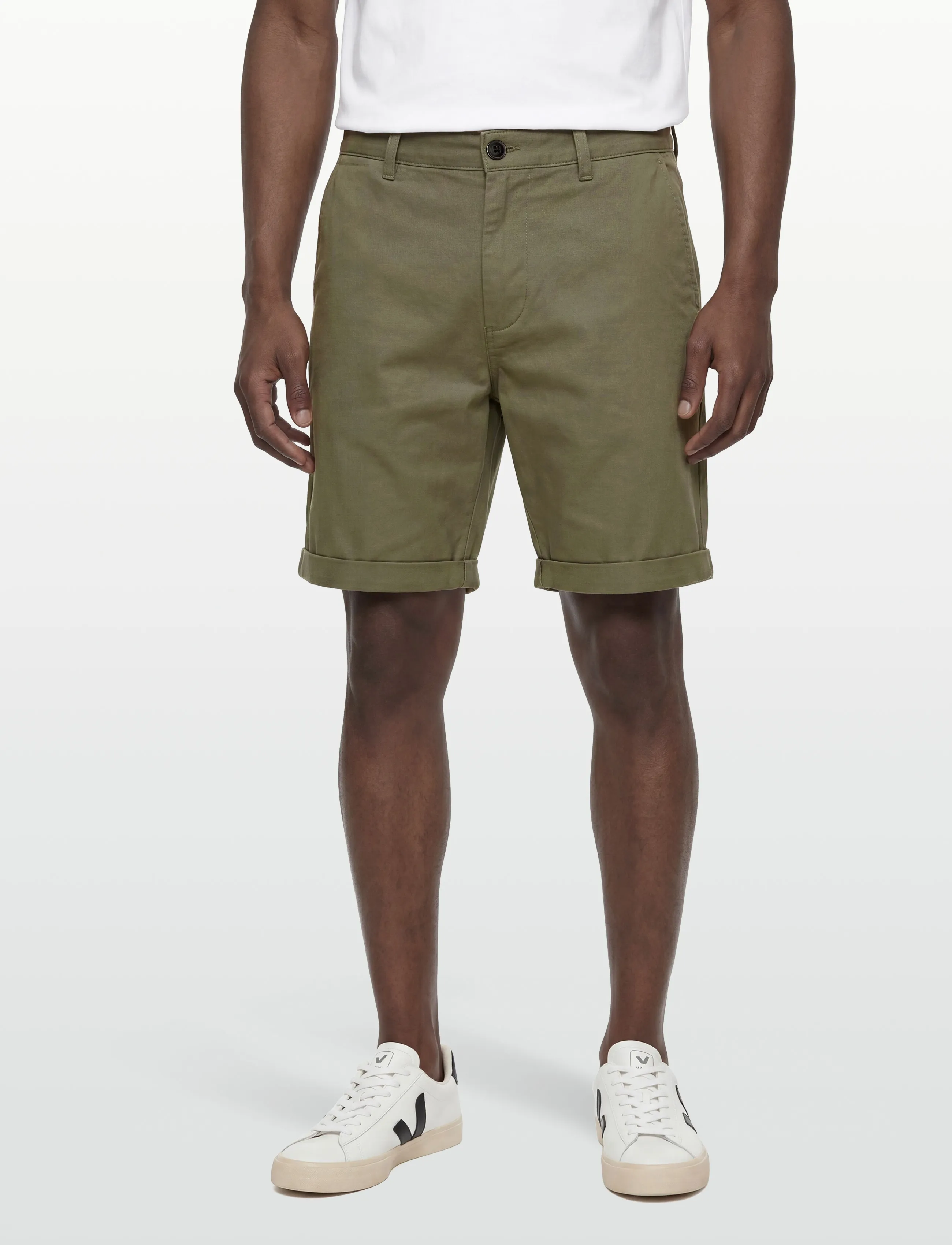 Lindbergh - Superflex chino shorts - chino shorts - army - 3