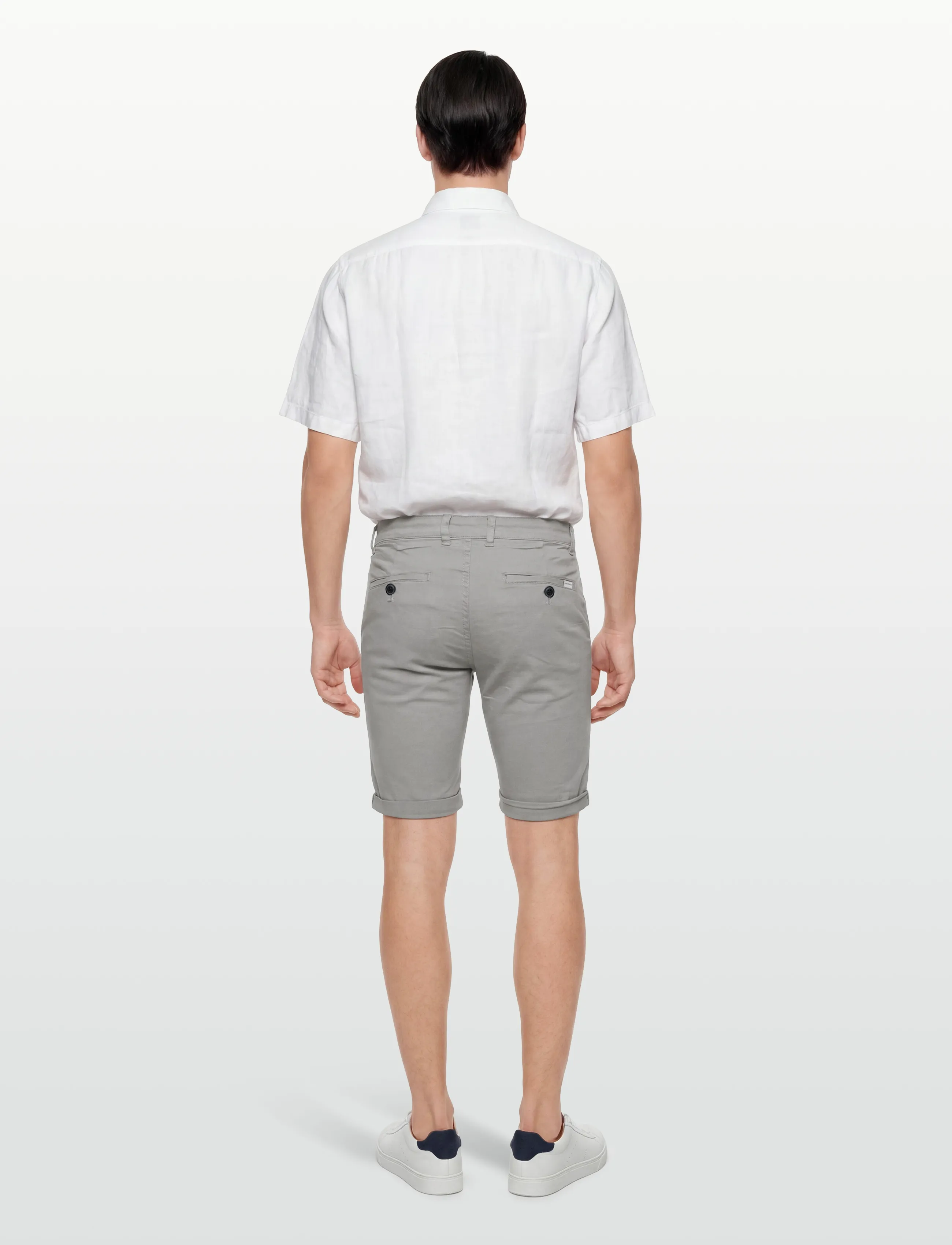 Lindbergh - Superflex chino shorts - chinos shorts - grey - 4