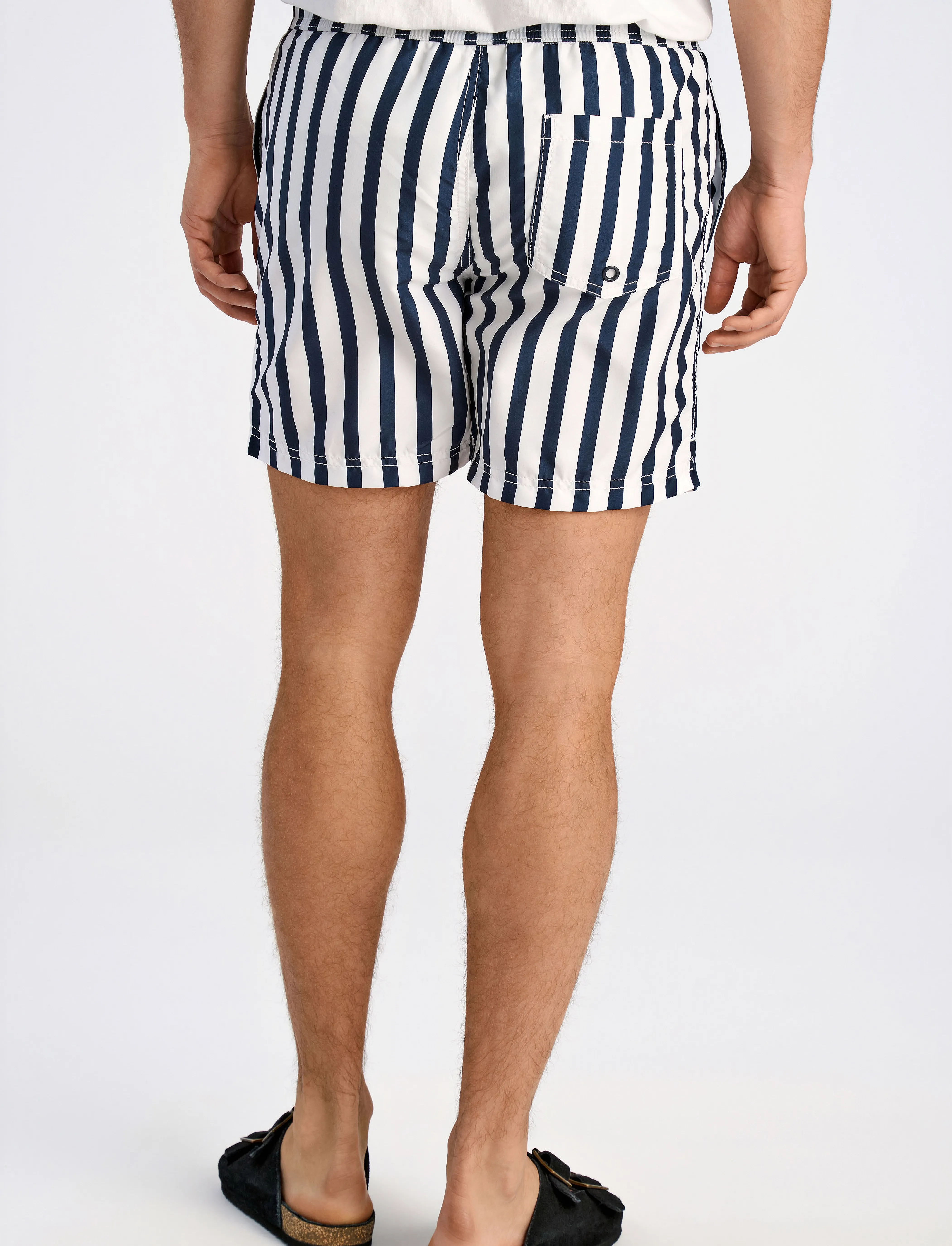 Lindbergh - Striped swim shorts - laveste priser - navy - 4