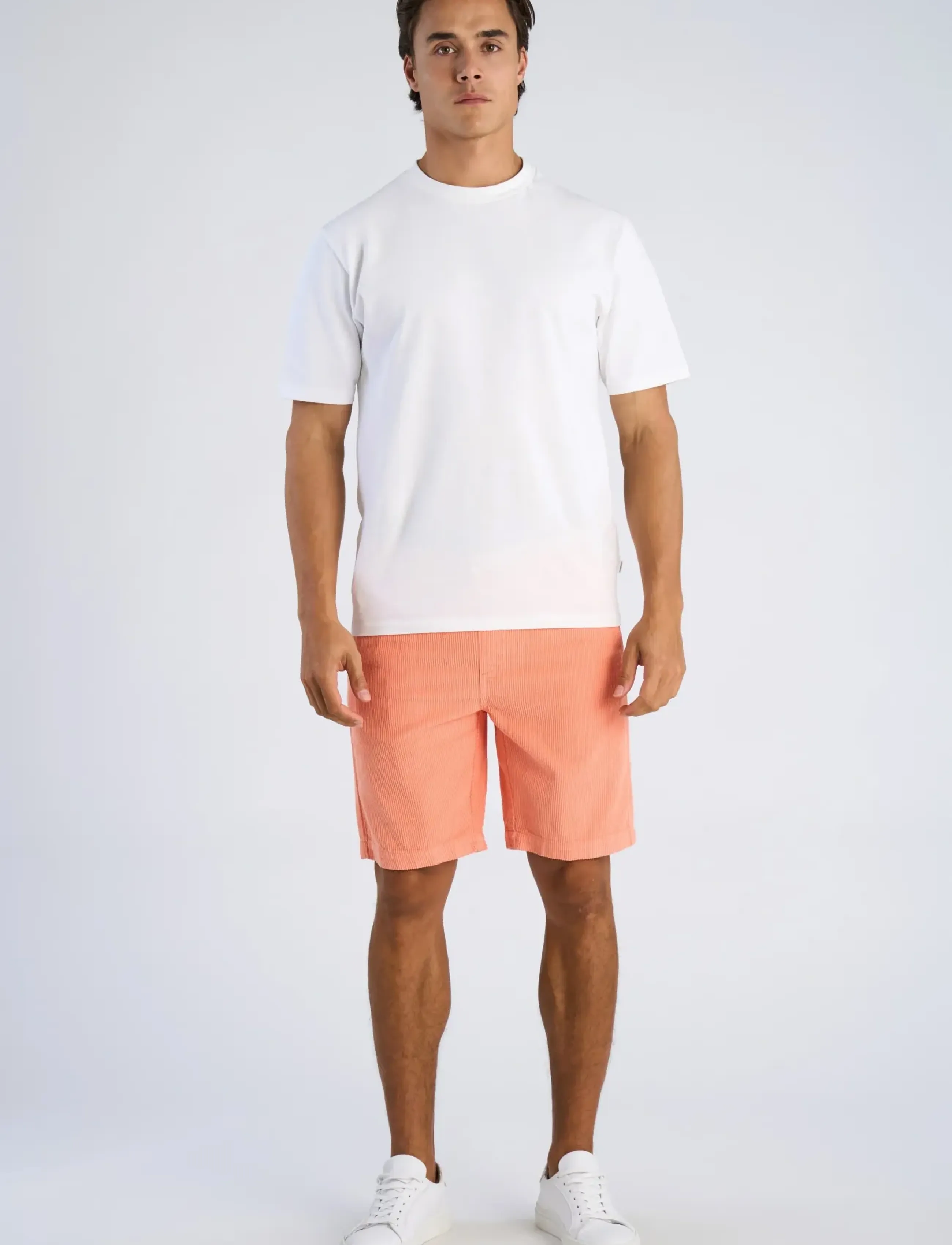 Lindbergh Corduroy Shorts, XXL, Koralle - Casual, Männerswear