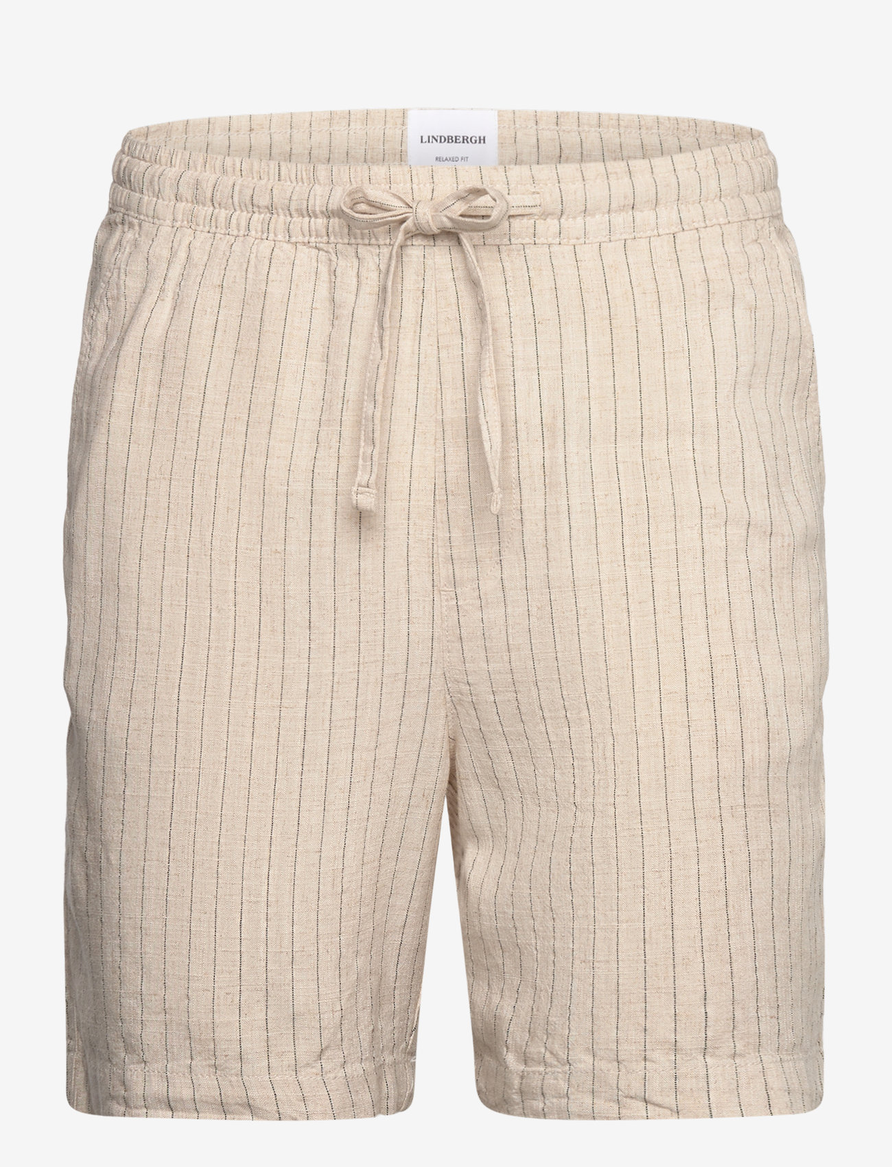 Lindbergh - Y/D striped shorts - linased lühikesed püksid - lt stone - 0