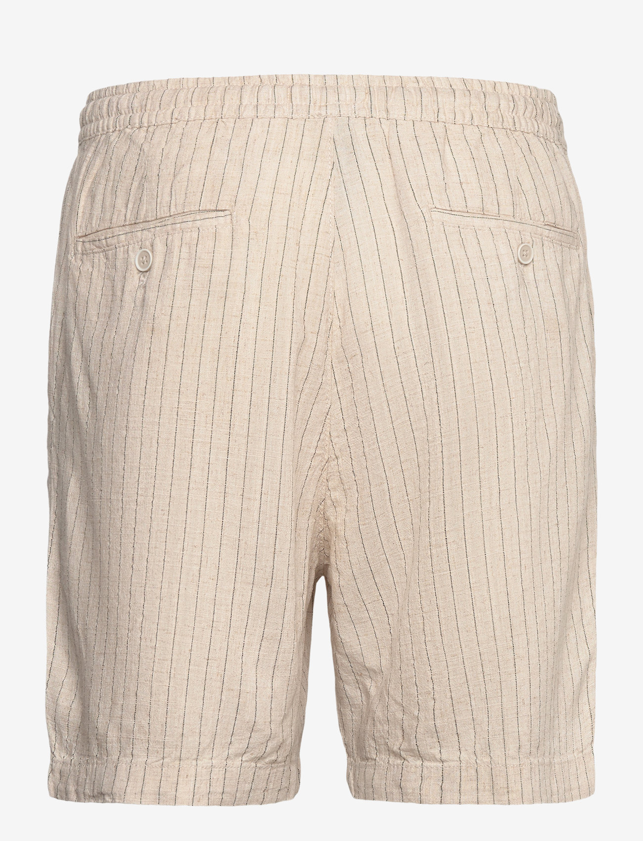 Lindbergh - Y/D striped shorts - linased lühikesed püksid - lt stone - 1