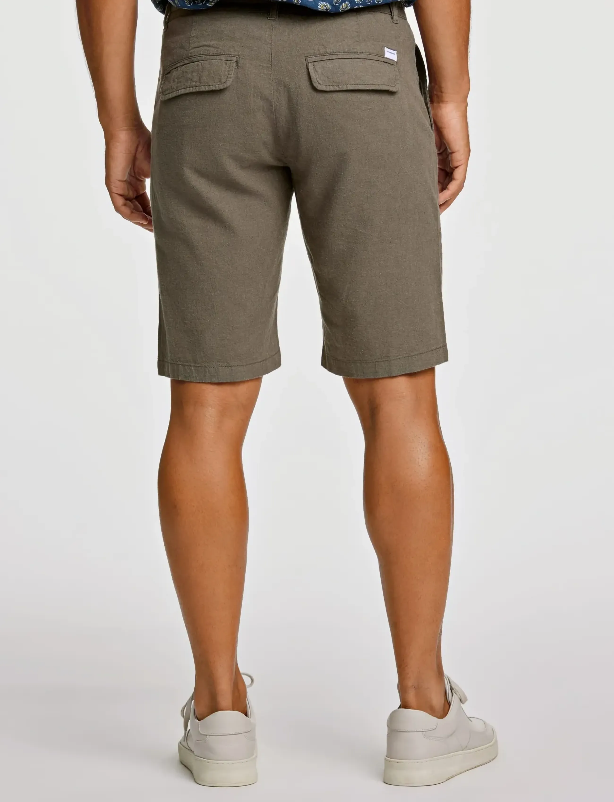 Lindbergh - Linen shorts - laveste priser - dk army - 4