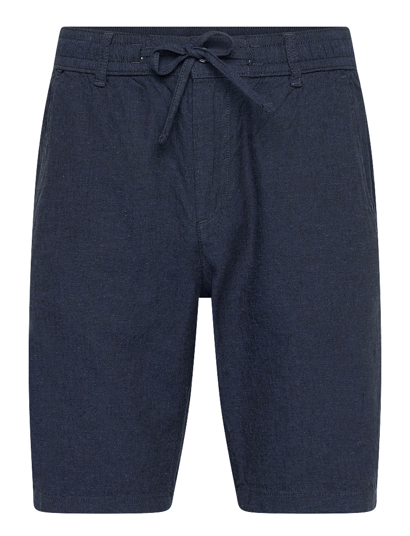 Lindbergh - Linen shorts - hørshorts - dk blue - 1