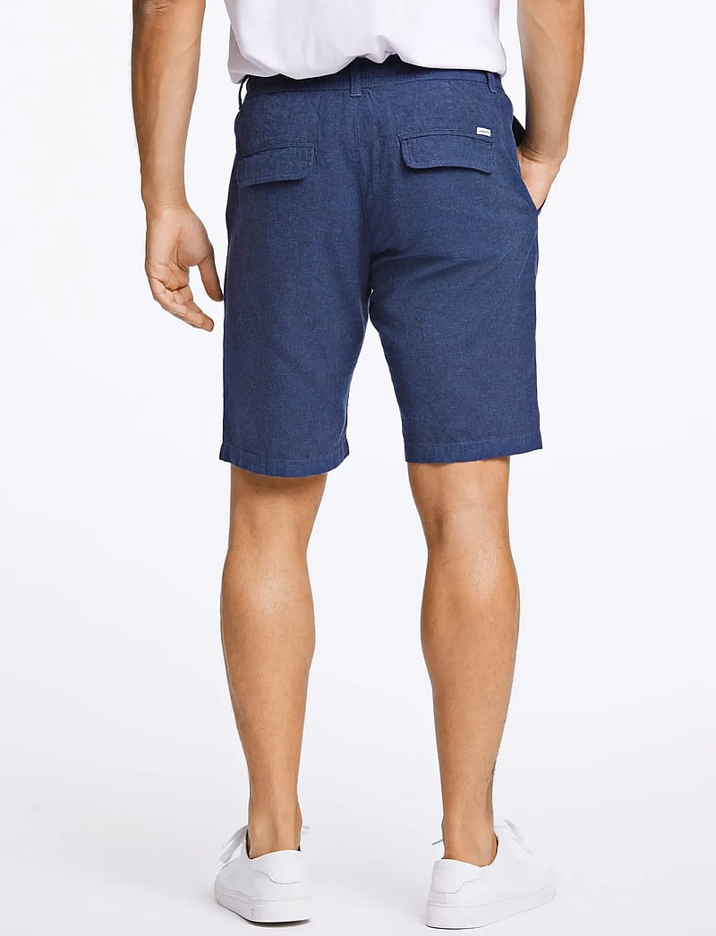 Lindbergh - Linen shorts - hørshorts - dk blue - 4
