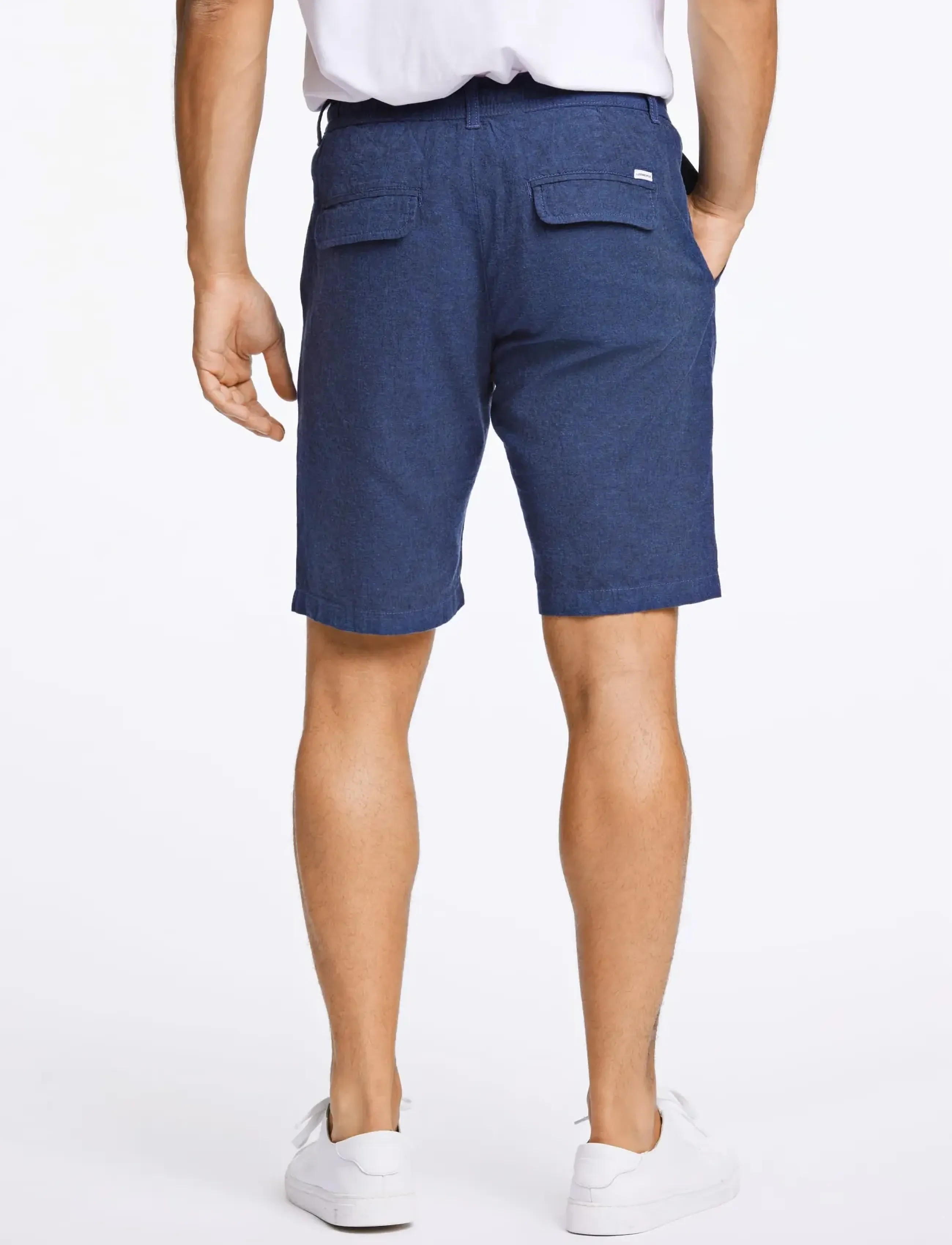 Lindbergh - Linen shorts - linneshorts - dk blue - 4