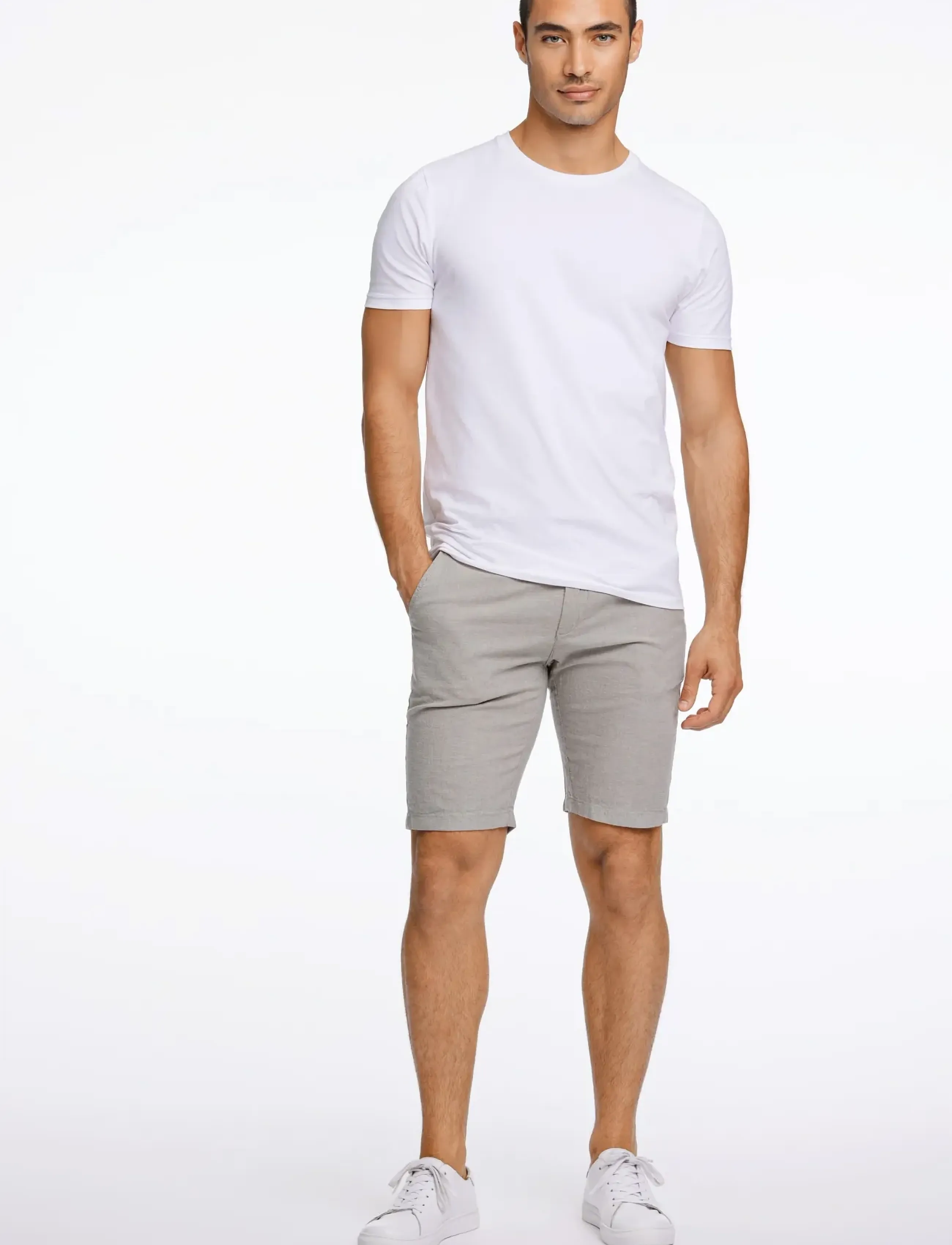 Lindbergh Linen Shorts, 3XL, Grey, Shorts > Afslappet, Herre