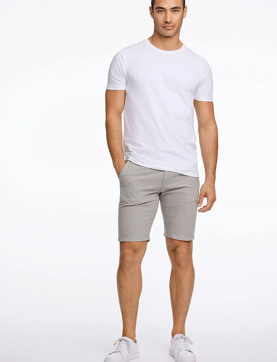 Lindbergh - Linen shorts - leinen-shorts - grey - 0