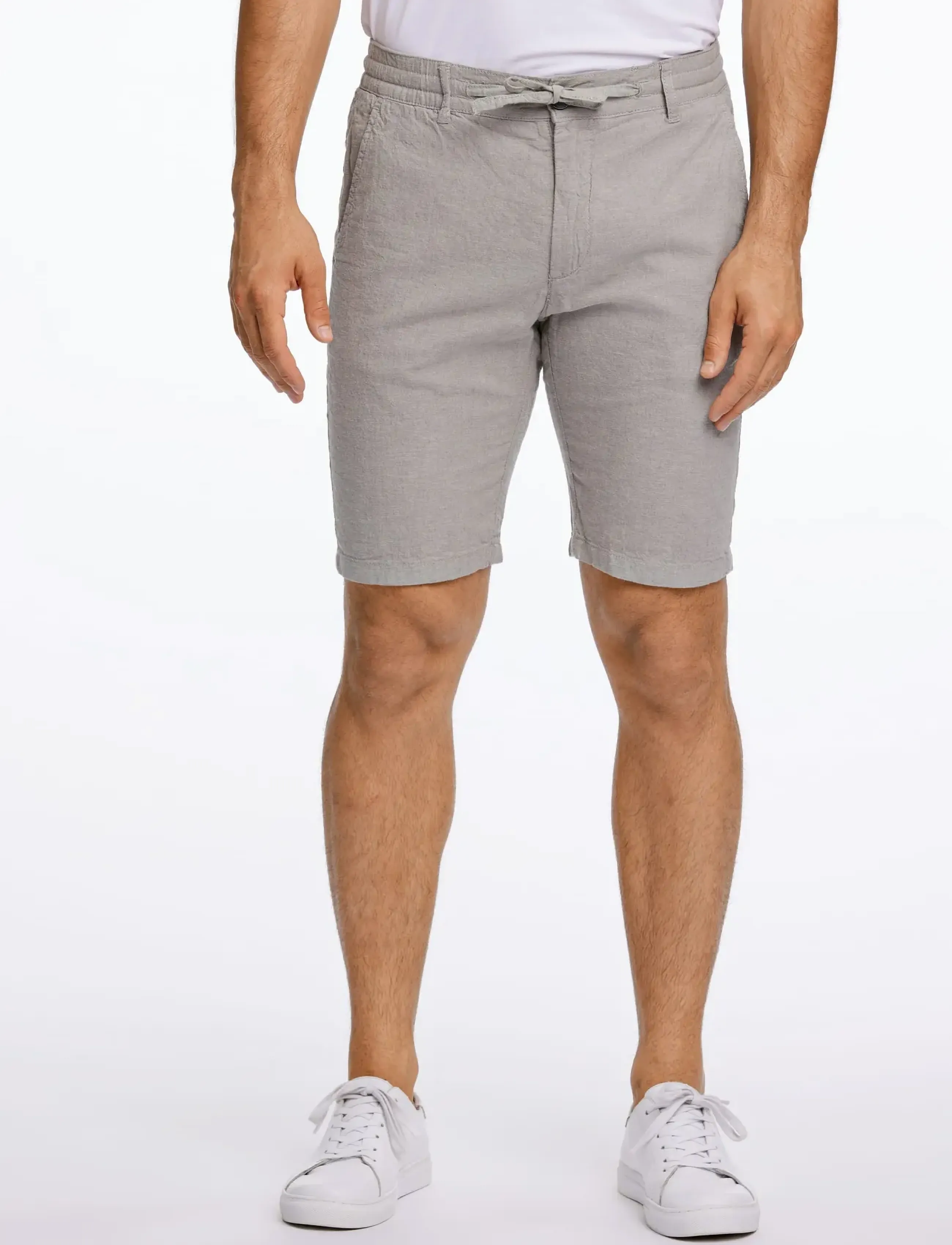 Lindbergh - Linen shorts - leinen-shorts - grey - 3