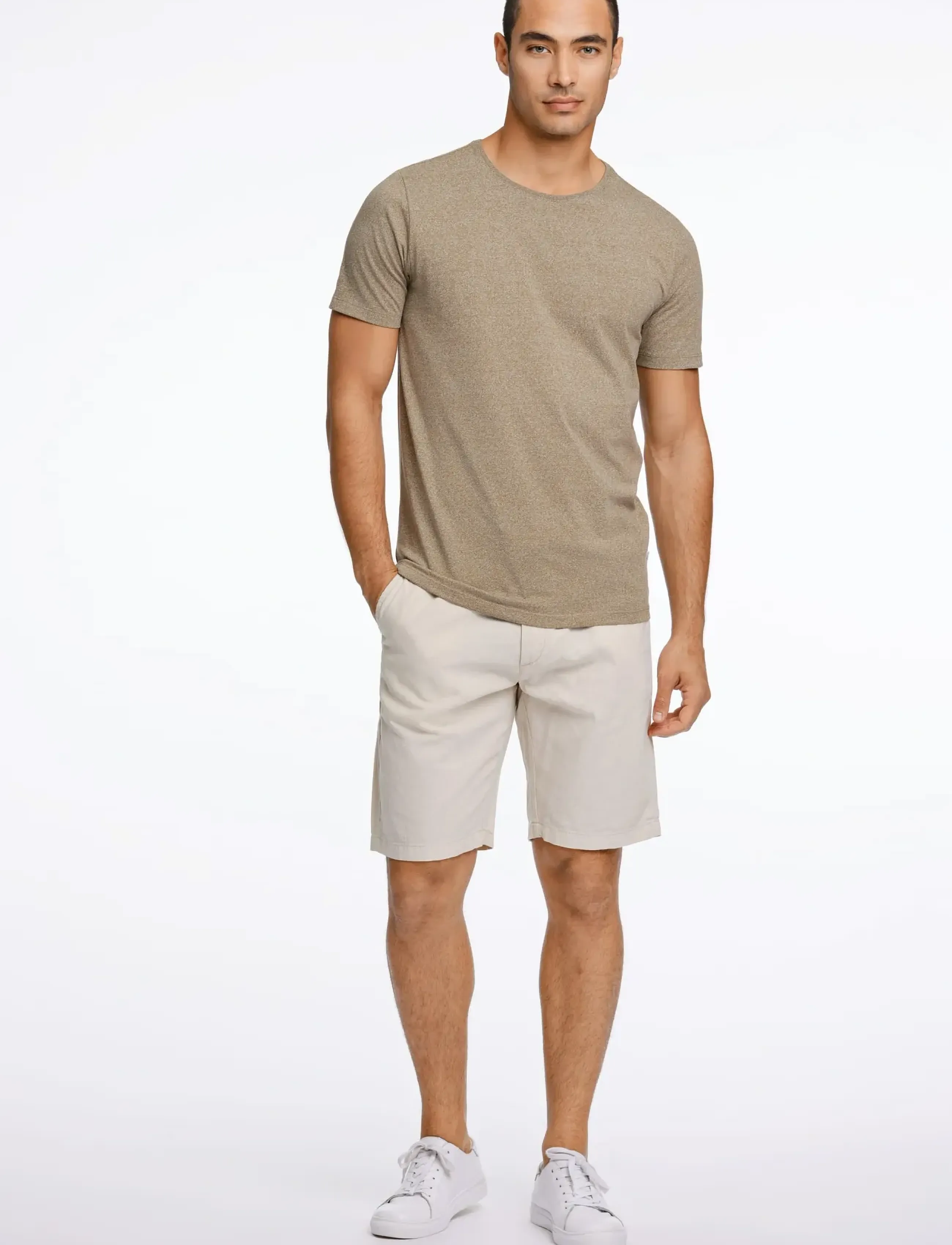 Lindbergh Linen Shorts, Mænd, Hørshorts, Beige, Str: XL