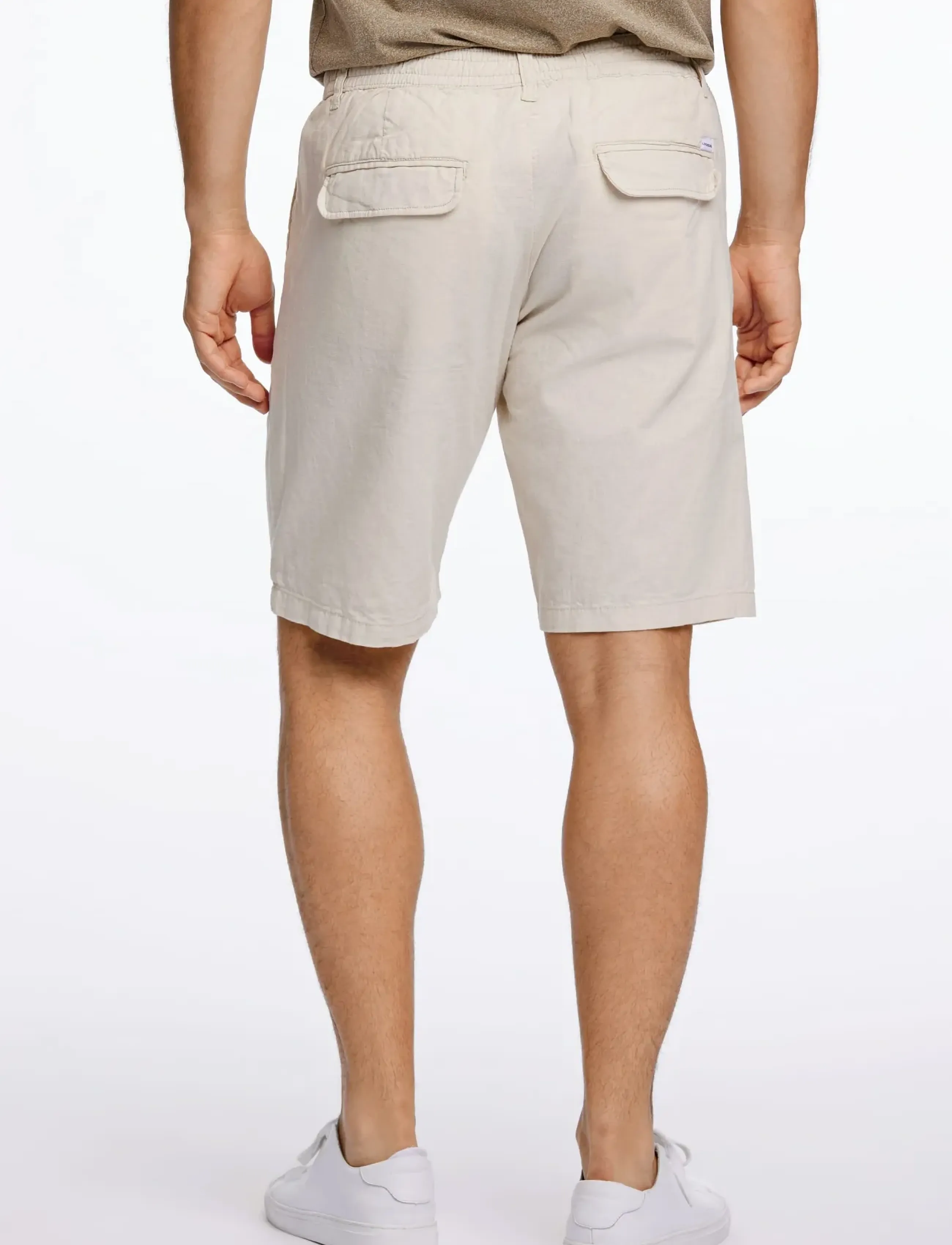 Lindbergh - Linen shorts - linneshorts - lt sand - 4