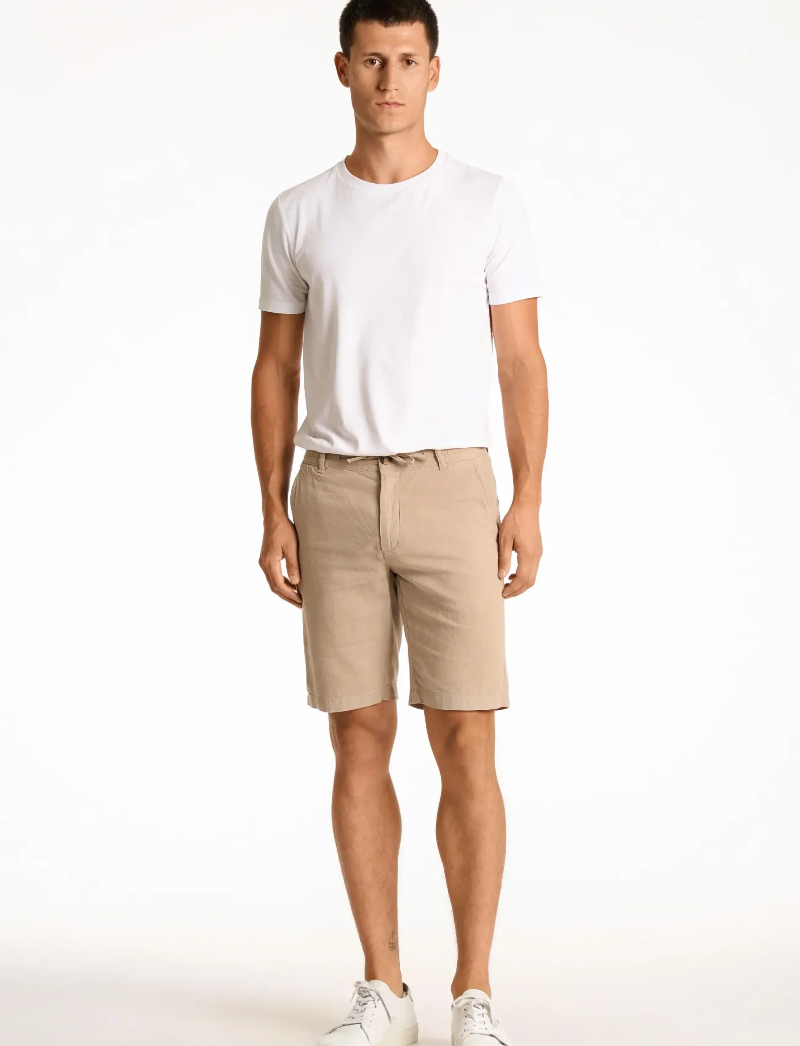 Lindbergh Linen Shorts, XXL, Brown, Shorts > Afslappet, Herre