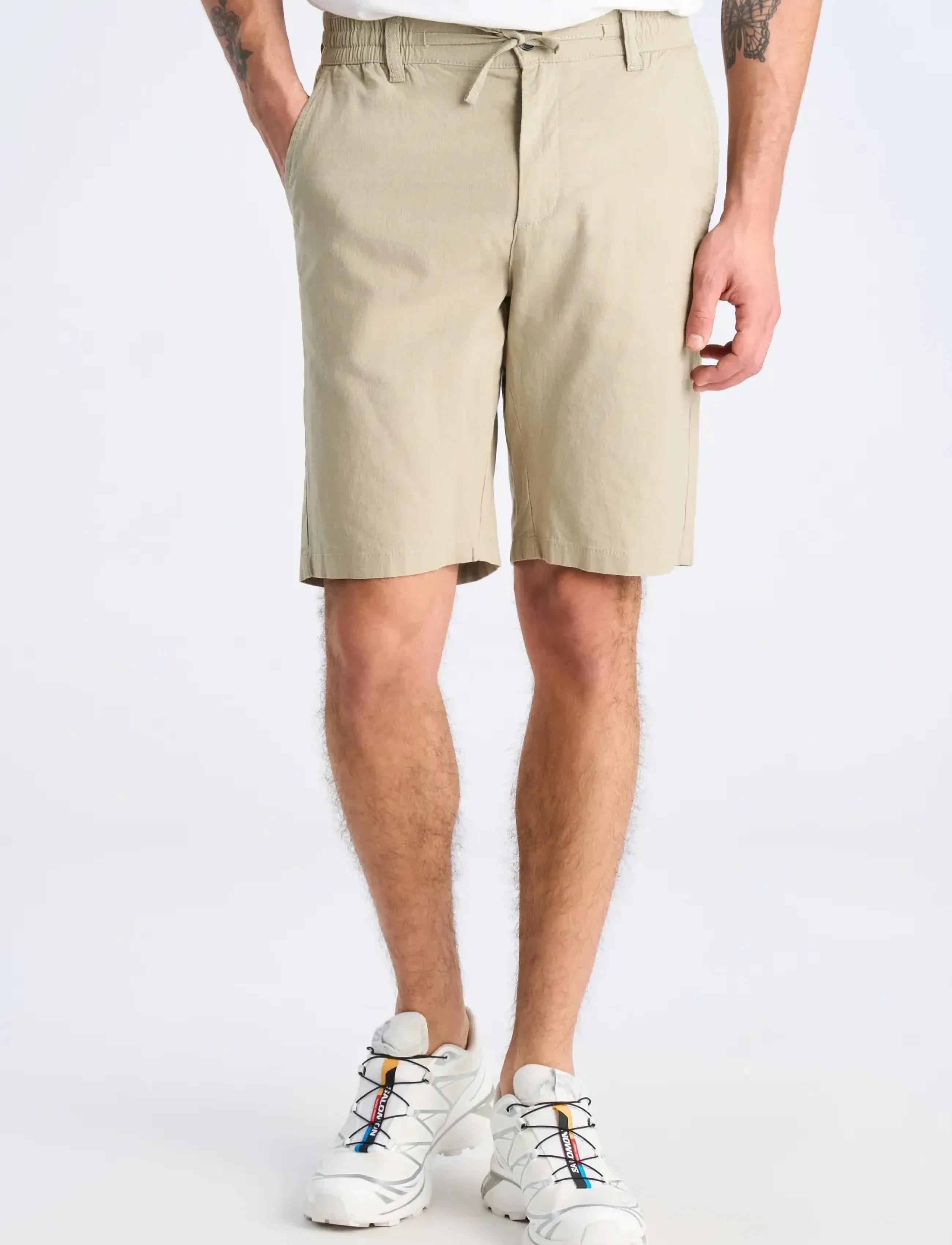 Lindbergh - Linen shorts - linneshorts - soft green - 3