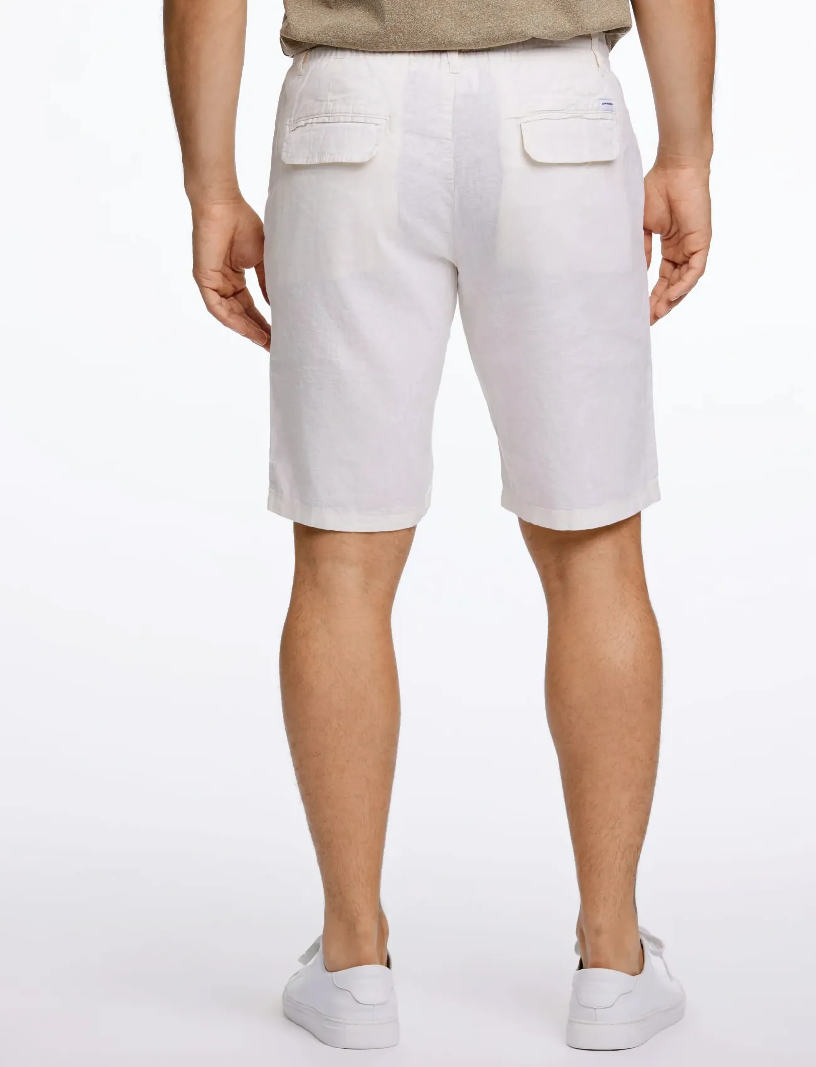 Lindbergh - Linen shorts - vacation essentials - white - 4