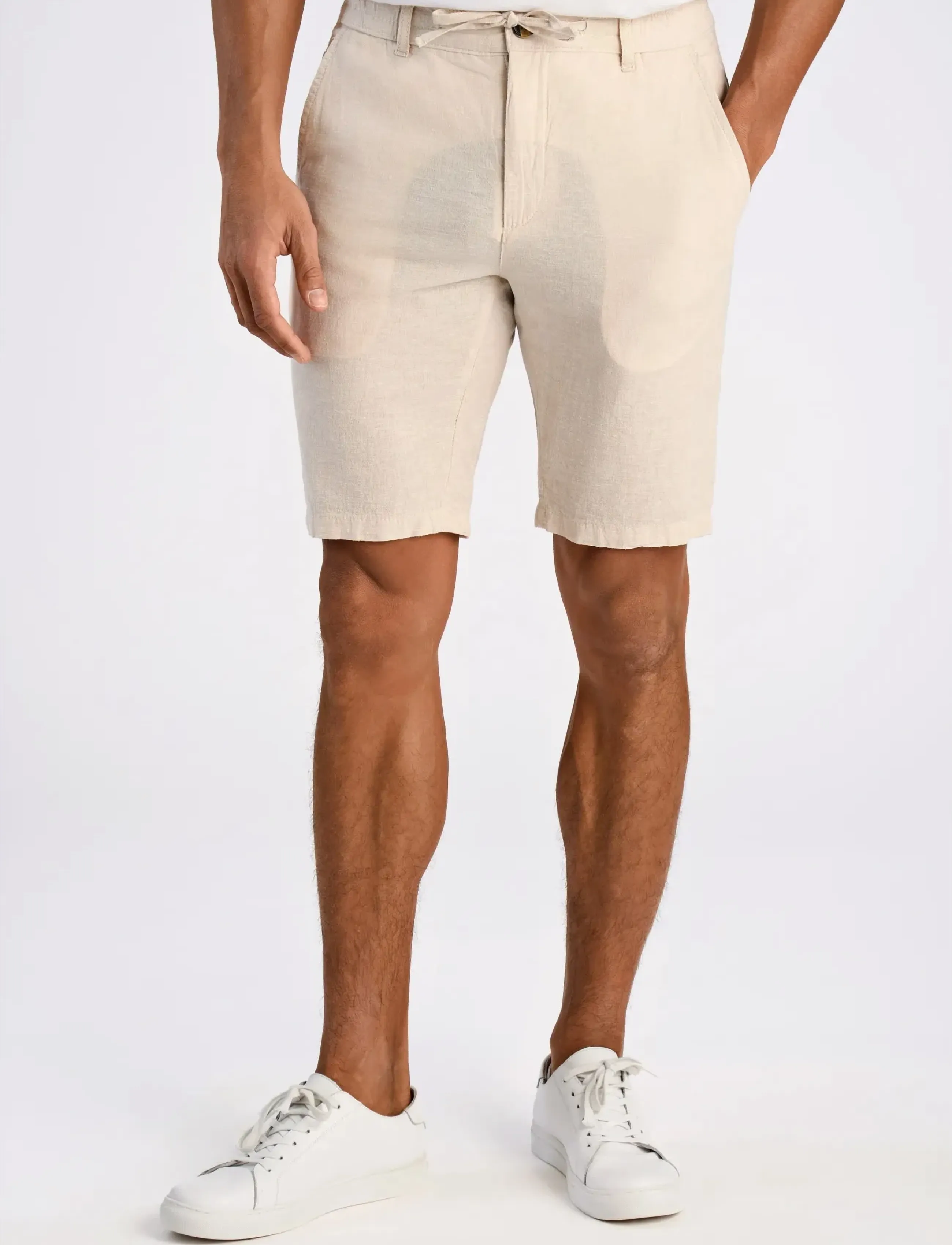 Lindbergh - Linen shorts - laveste priser - lt sand - 3