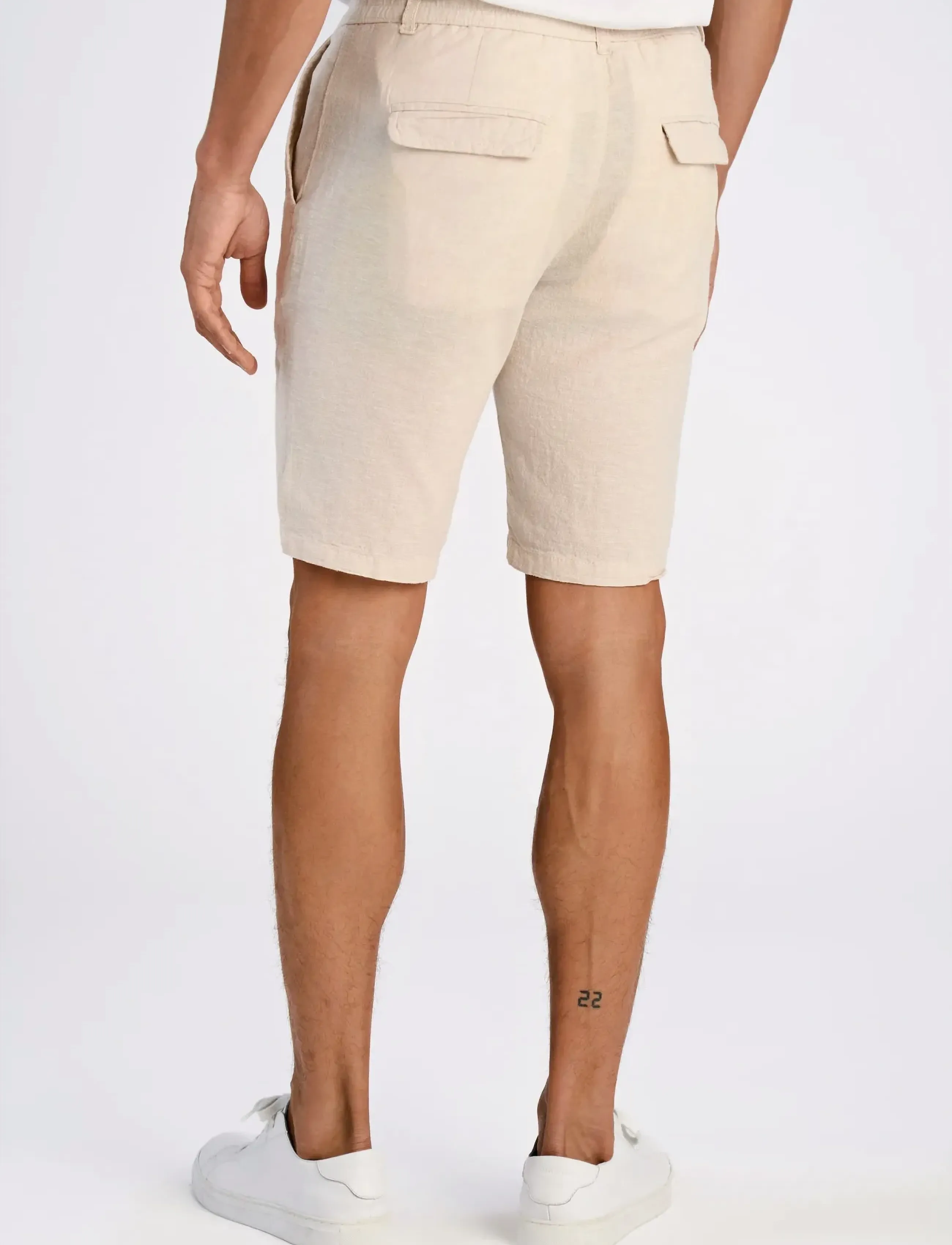 Lindbergh - Linen shorts - laveste priser - lt sand - 4