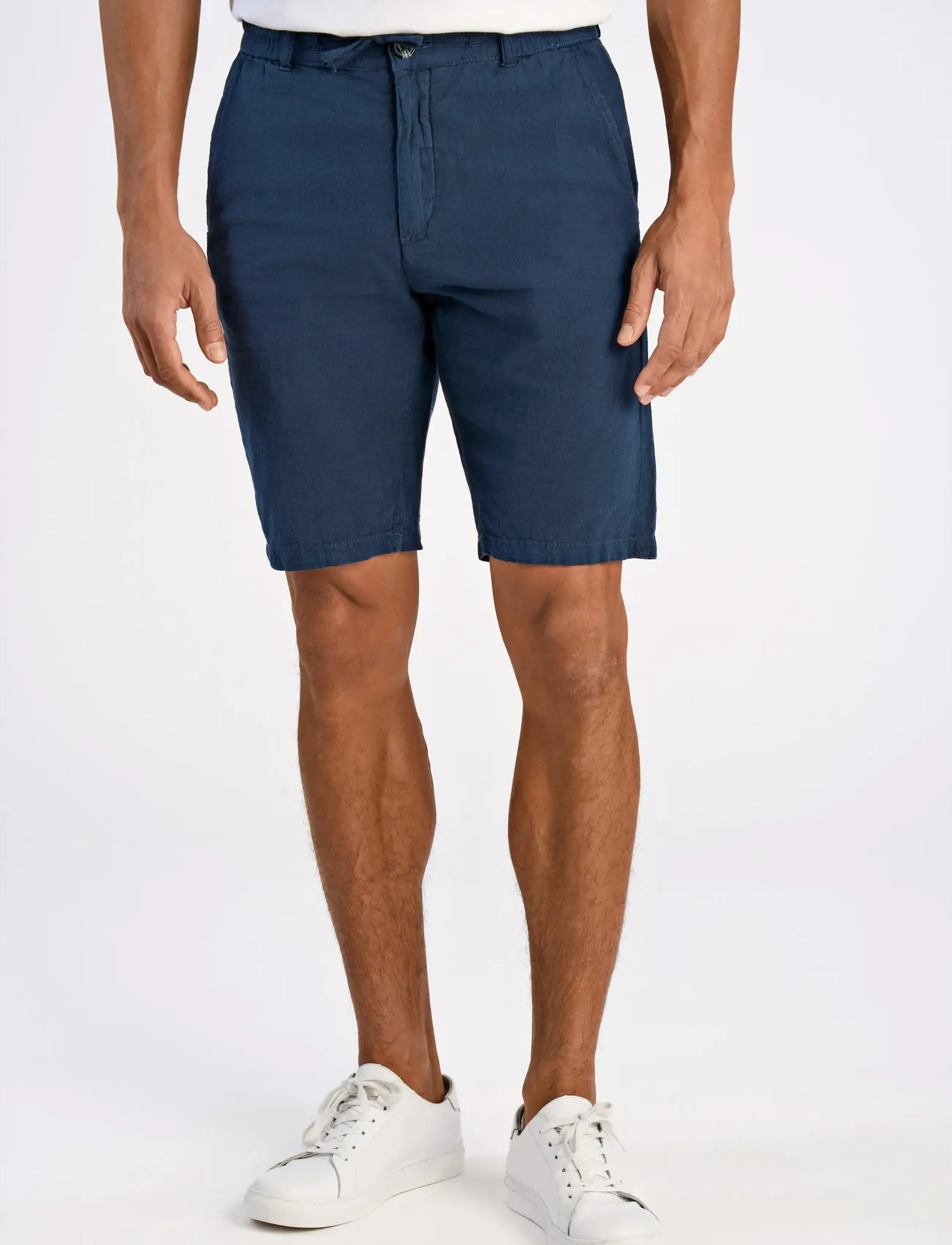 Lindbergh - Linen shorts - laveste priser - navy - 3
