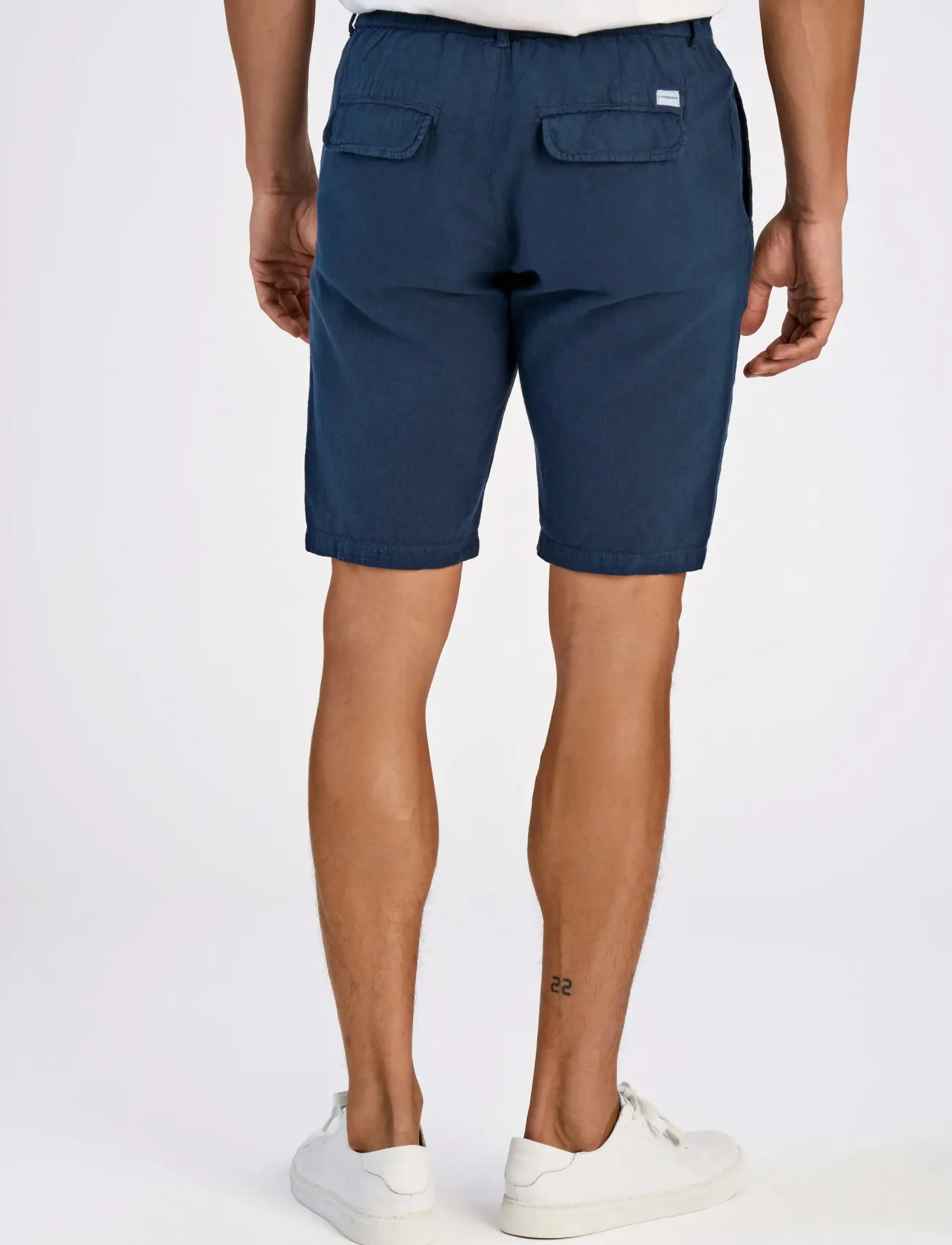 Lindbergh - Linen shorts - laveste priser - navy - 4