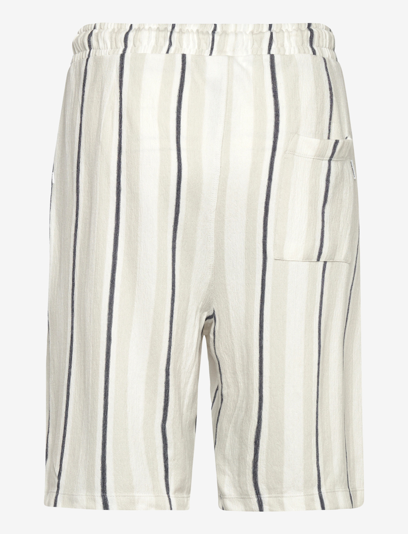 Lindbergh - Striped terry shorts with elastic w - casual shorts - fair grey - 2